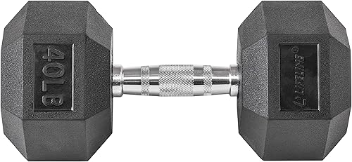 Miniatura 6 de Lifeline Fitness Hex Dumbbells, Rubber Wrapped Hex Dumbbells, Premium Quality, Ergonomic Knurled Handle, Dumb Bells for Exercise, Home Gym Exercise