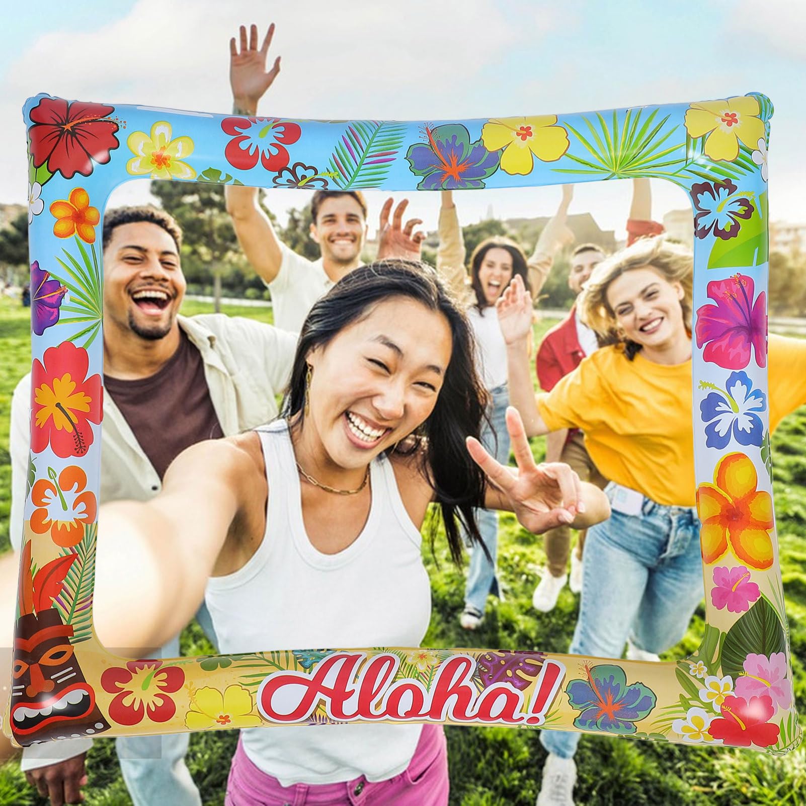 Toyvian 3 Stück Aufblasbarer Fotorahmen Sommerparty Requisiten Leichtes Kunststoffdesign für Fotoshootings Zubehör für Hochzeiten und Unvergessliche Erinnerungen Beim Feiern