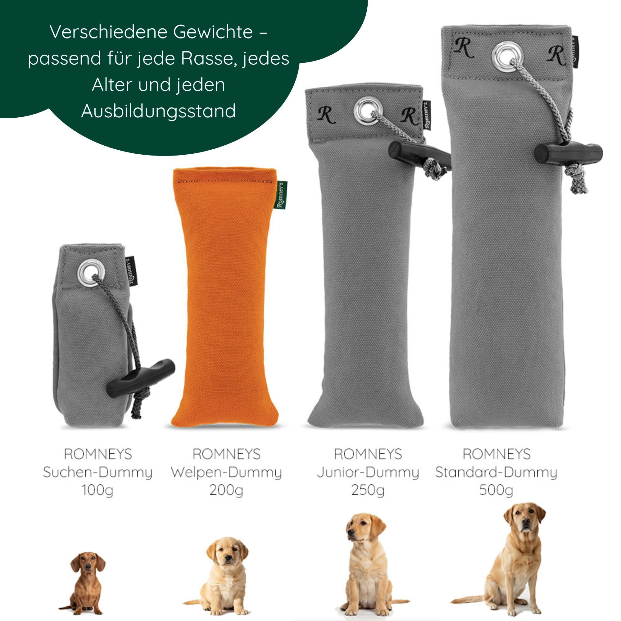 Romneys Muñeco para cachorro, aprox. 250 g (naranja + azul)