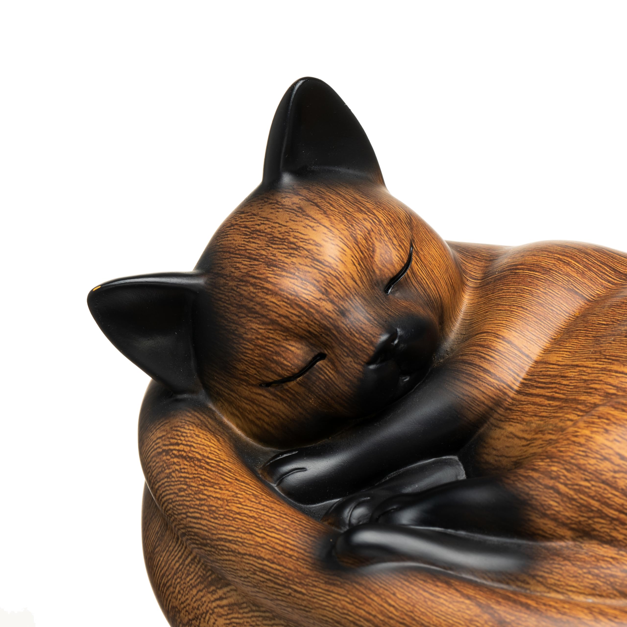 Katzen-Urne für kleine Haustiere, stilvolle Katzenurnen für Asche, hochwertige Haustierurnen für Katzen, Braun