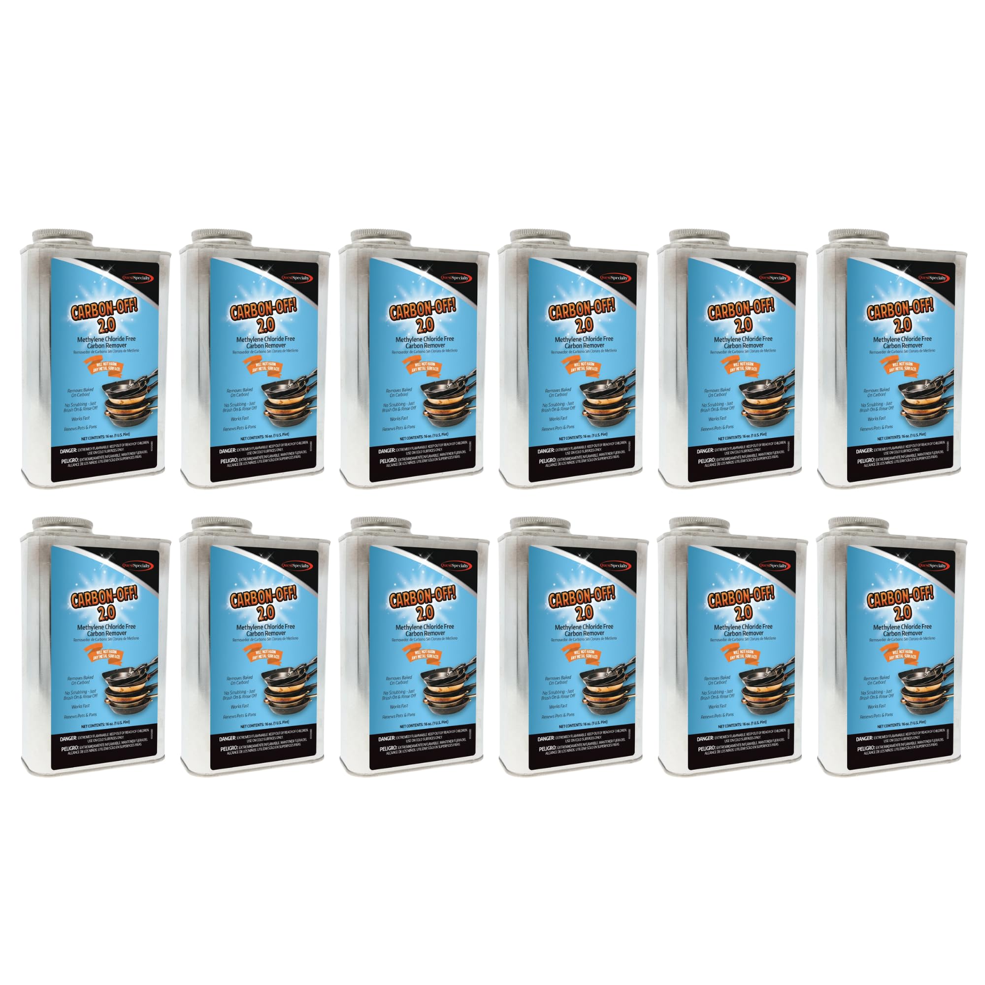 12216 CARBON-OFF!® 2.0 Methylene Chloride-Free Carbon Remover (Liquid) Pint Case of 12