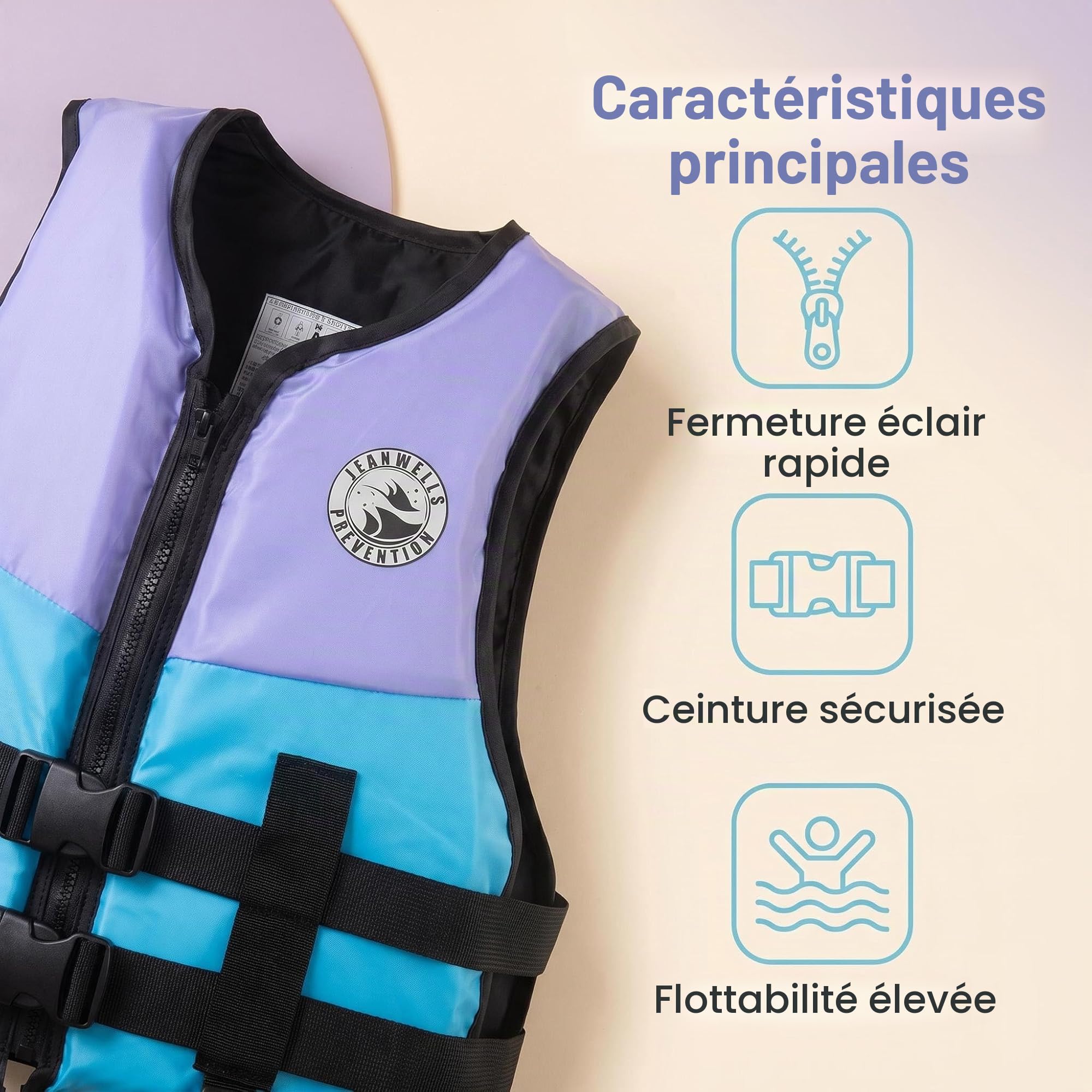 2026 Gilet de Sauvetage pour pour Sports Nautiques en Plein air - Idéal pour Le Kayak, la Navigation de Plaisance, la plongée avec Tuba, la plongée avec Tuba Bandoulière réglable