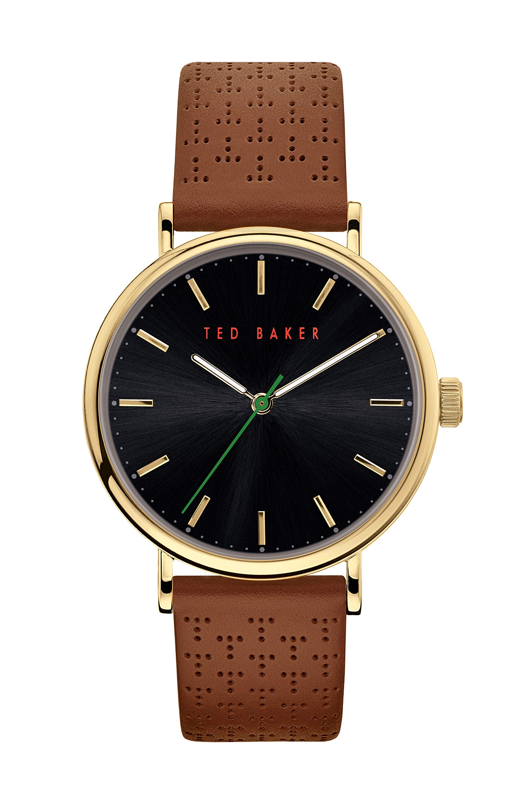 Ted Baker Mens MIMOSAA Stainless Steel Quartz Watch, Gold/Blue/Tan, One Size, 41 mm Mimosaa 3-Hand Watch (B089X49MD3) Amazon Price History, Amazon Price Tracker