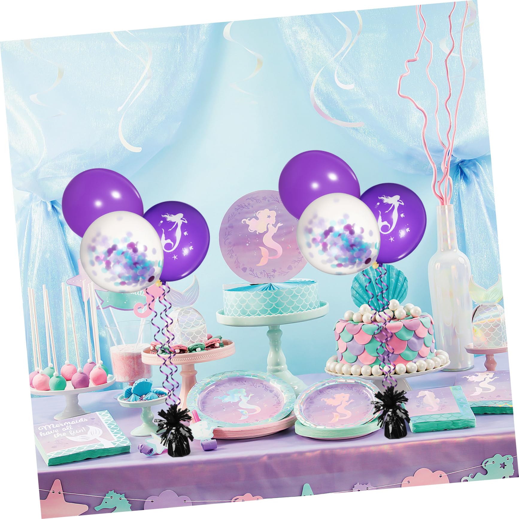 8 Pezzi Pesetti per Palloncini in Pet Nero, Blocchi di Peso per Palloncini Design Lucido, Riutilizzabili per Compleanno e Decorazioni Festa