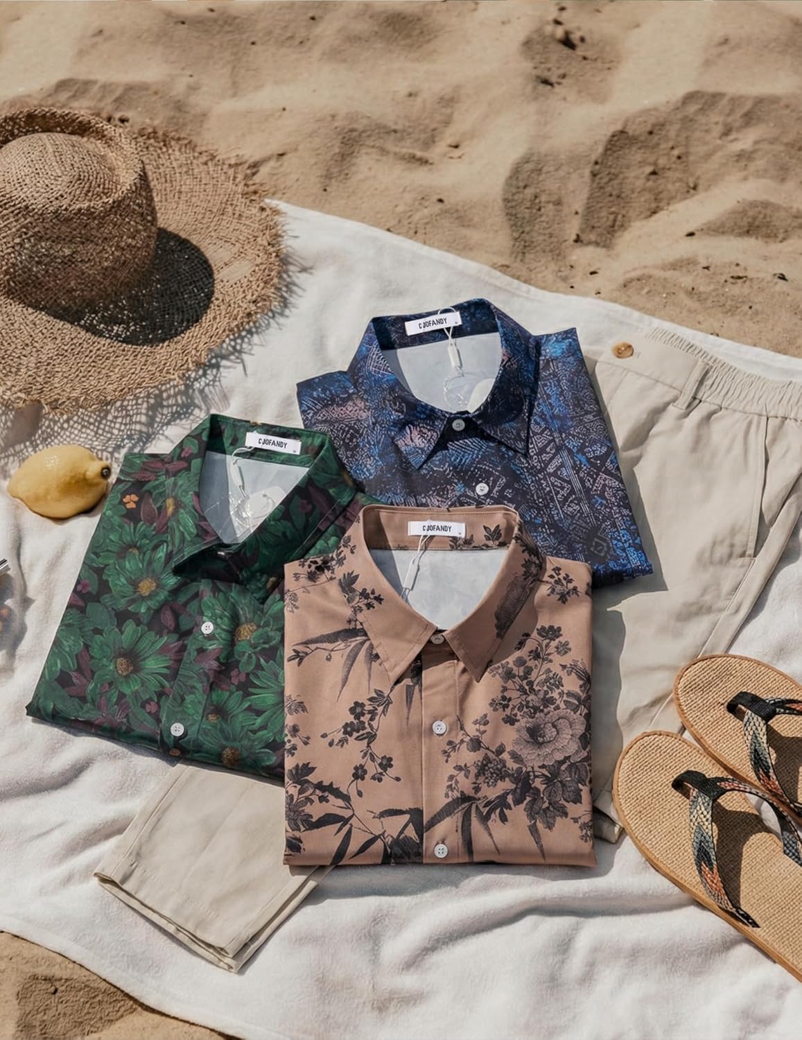 COOFANDY Mens Hawaiian Shirt Short Sleeve Button Down Beach Vacation Shirt Retro Summer Tropical Shirts - Image 7