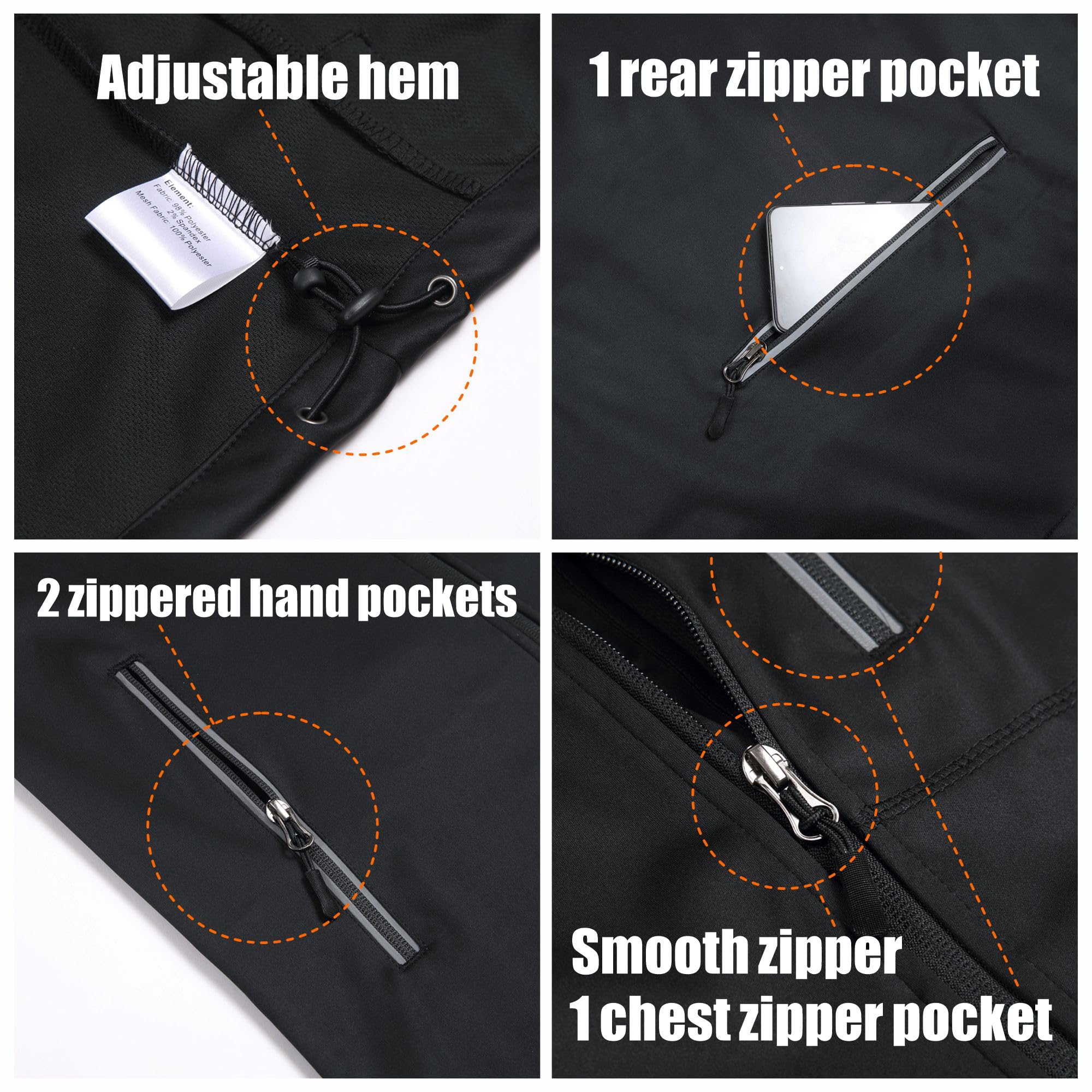 GIISAM Chaleco Softshell para hombre, resistente al viento, sin mangas, para golf, correr, ciclismo