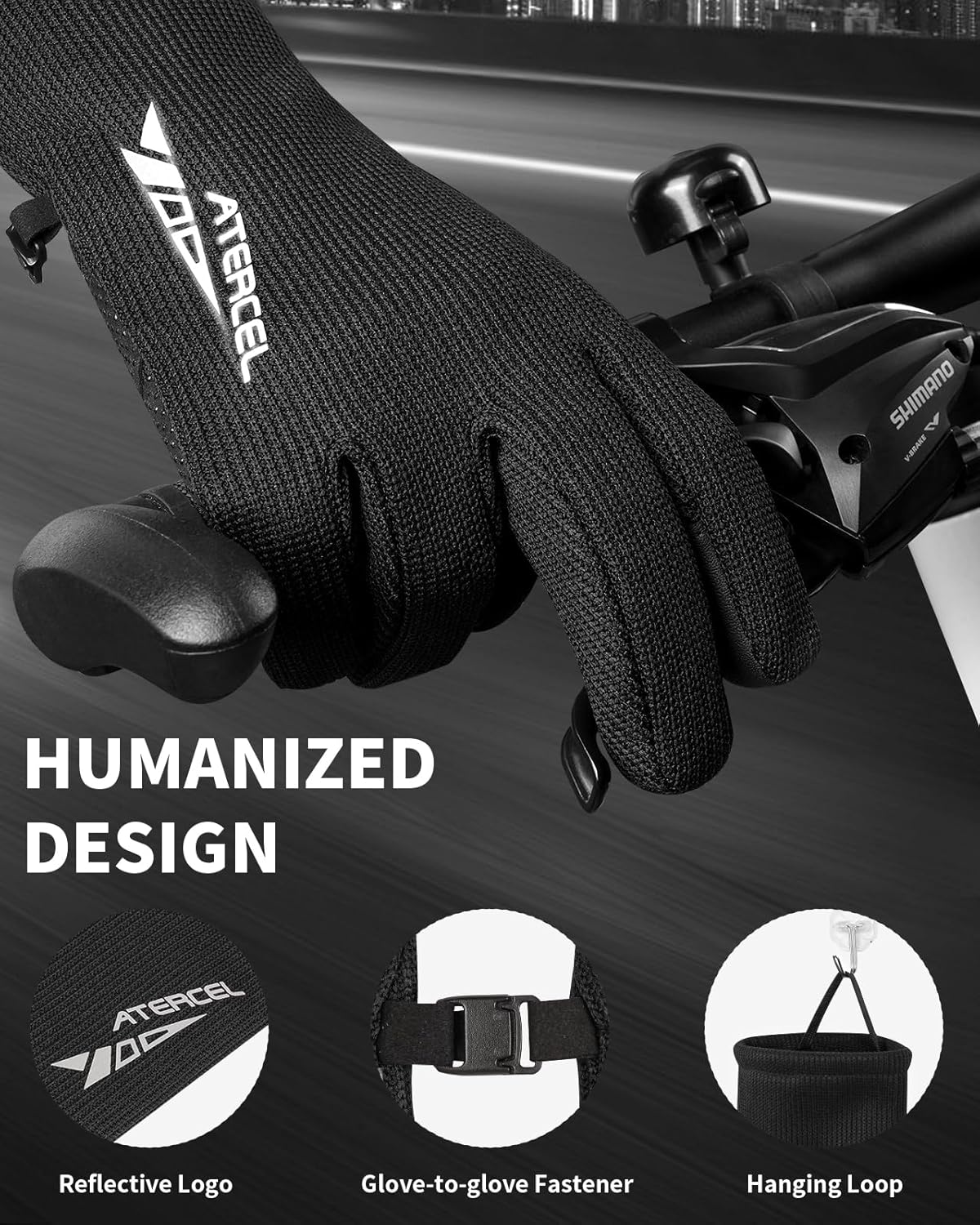 ATERCEL 3M Thinsulate Winter Gloves Men Women, Waterproof Thermal Cold Weather Gloves, Touchscreen Snow SKI Skating Gloves - Image 6