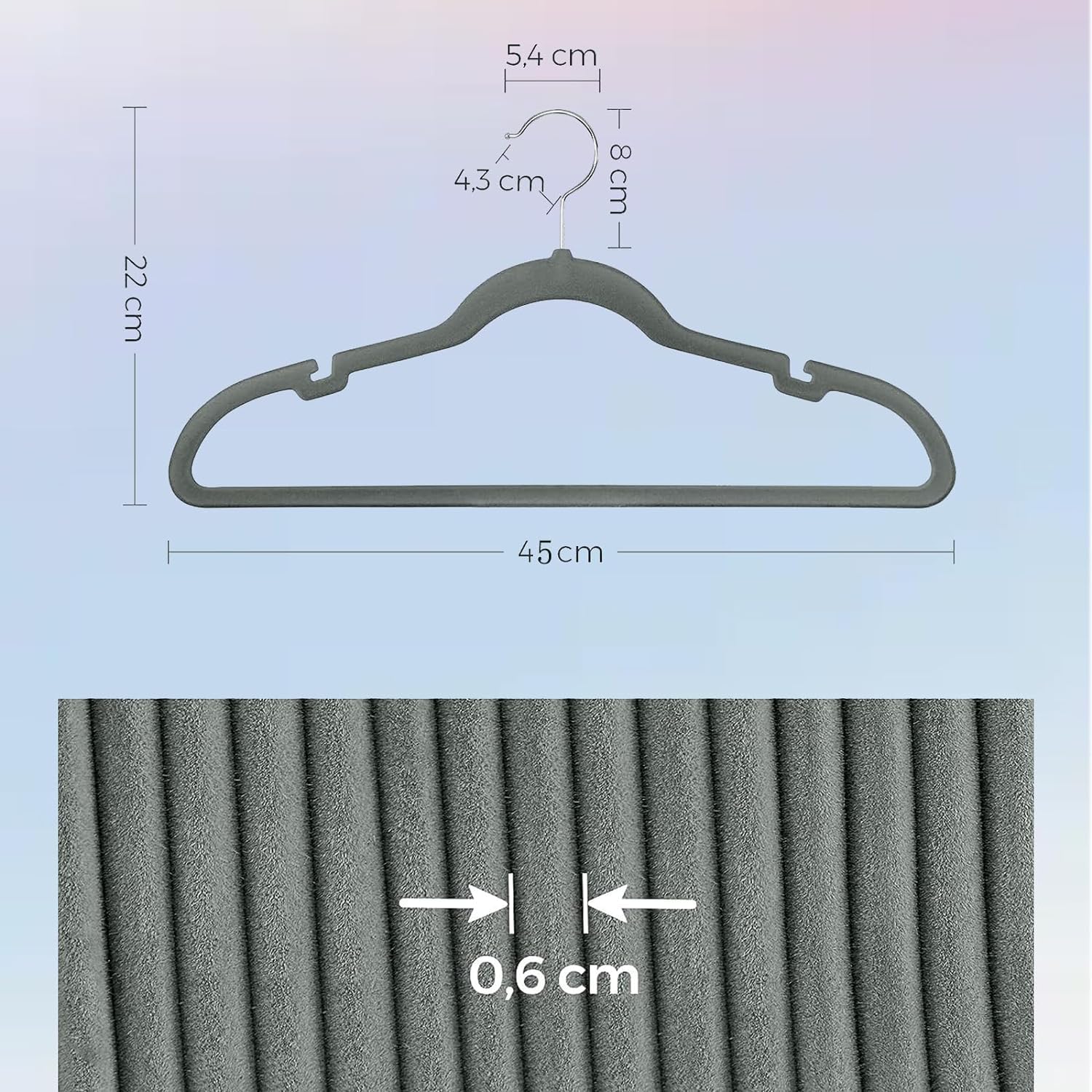 Home Clothes Hangers,Kleiderbügel, Samt-Kleiderbügel, platzsparende rutschfeste Samt-Kleiderbügel, 360° drehbarer Haken, robuster Samt-Kleiderbügel, for Hemden, Jacken, Anzüge, 10 Stück, Rot (Farbe: R