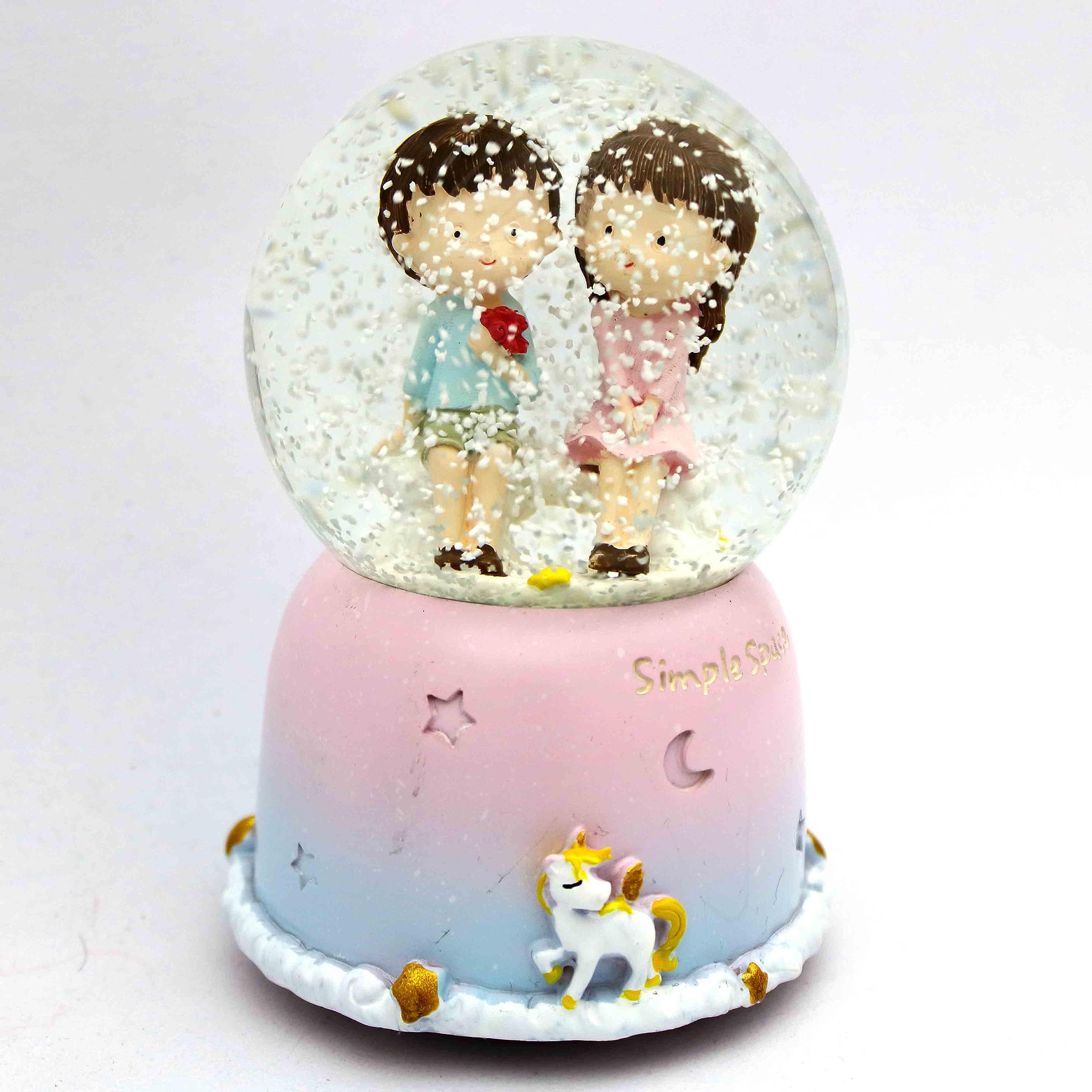 RedRoss | Snow Globe Simple Spaces | Magical Flakes | Polyresin | Musical | Lighting Effect | 14cm | Medium |Pink| 3 AAA Batteries (14cm Bl) (B0CDXZ54YN) Amazon Price History, Amazon Price Tracker