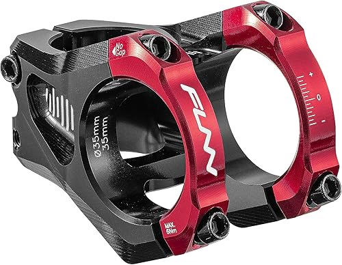 Funn Vástago de bicicleta ecualizador con cero elevación, con abrazadera de barra de 1.378 in, vástago de bicicleta de aleación de 0 grados para