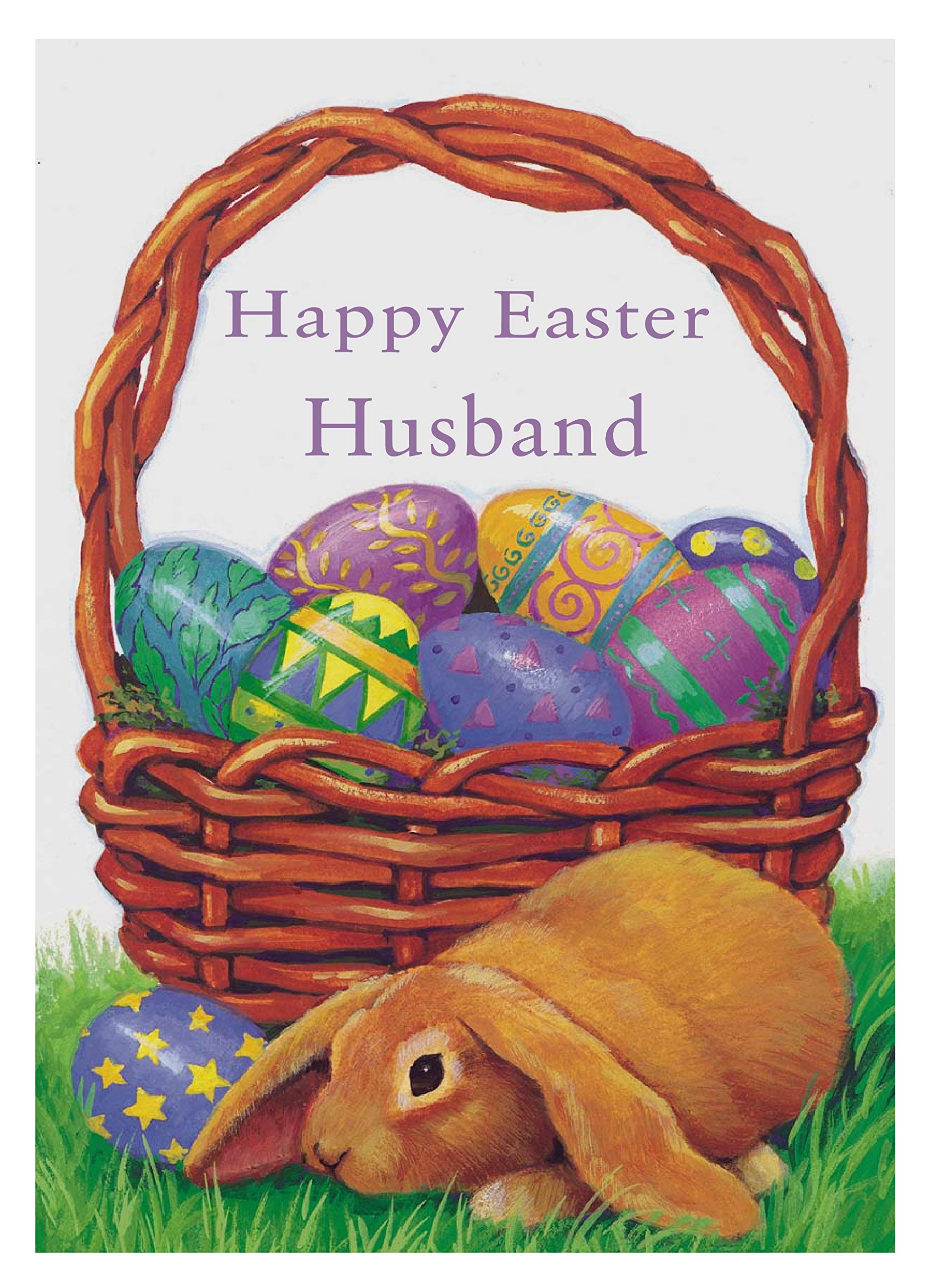 Husband Easter Card - Basket of Eggs : Amazon.co.uk: Stationery ...