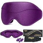 BeHoomi Sleep Mask, Premium Eye Mask for Sleeping, 3D Ergonomic Designed Sleeping Mask, Upgraded Light Blocking & Blindfold Sleep Masks for Women, Men (Purple)
