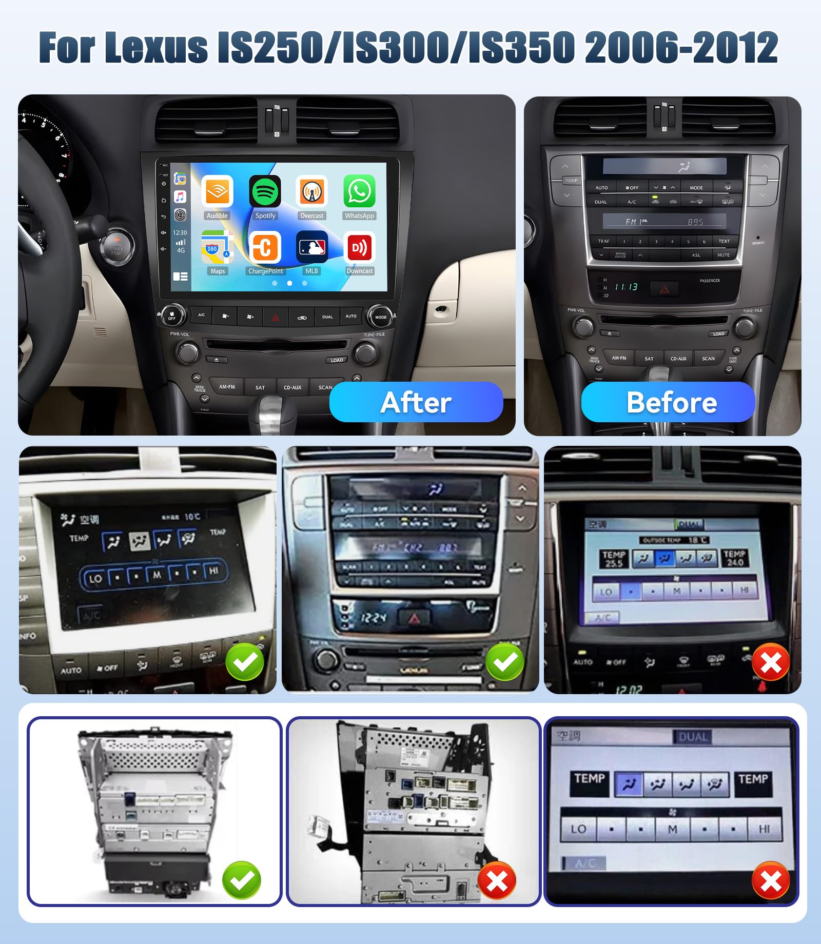 り*り様 レクサスほぼ全車種対応 CarPlay、Android autoインタ Amazon.co.jp: SIXTOP [4+64G] Androidカーステレオ レクサス IS250