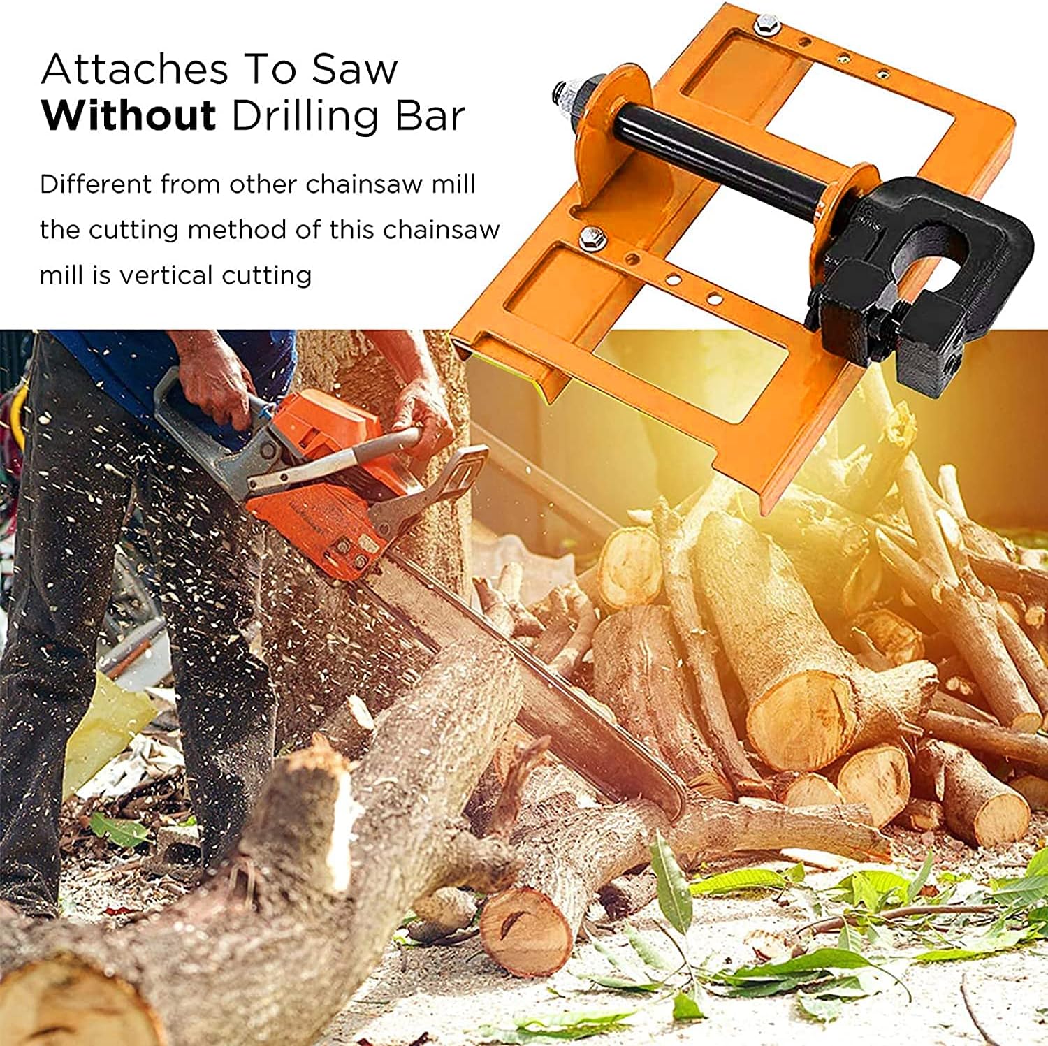 Buy YEFA Vertical Chainsaw Mill Lumber Cutting Guide Saw Steel Portable