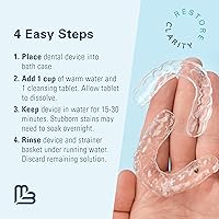 Vista 5 de Estuche de baño para dentaduras y estuche para retenedores, vaso de baño para dentaduras para retenedores Invisalign, protectores bucales