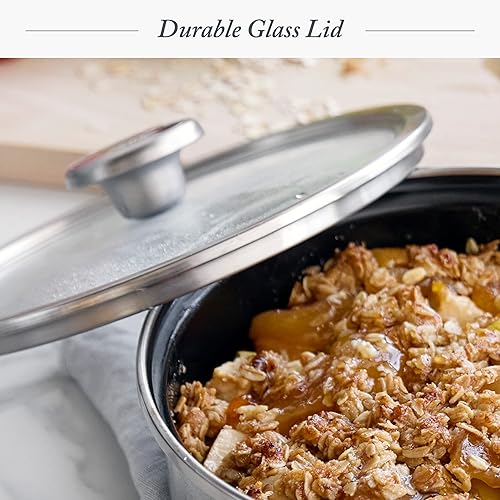 Miniatura 5 de Merten & Storck Utensilios de cocina esmaltados con núcleo de acero hecho a mano europea, olla jumbo de 3 cuartos con tapa, inducción, libre de PFAS