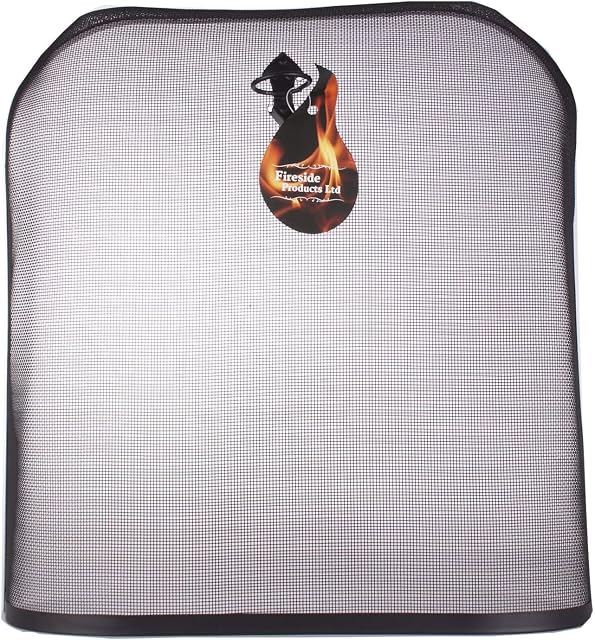 Easy Shopping® Domed Shaped Fire Side Black Fire Screen Spark Guard Protection Fireplace