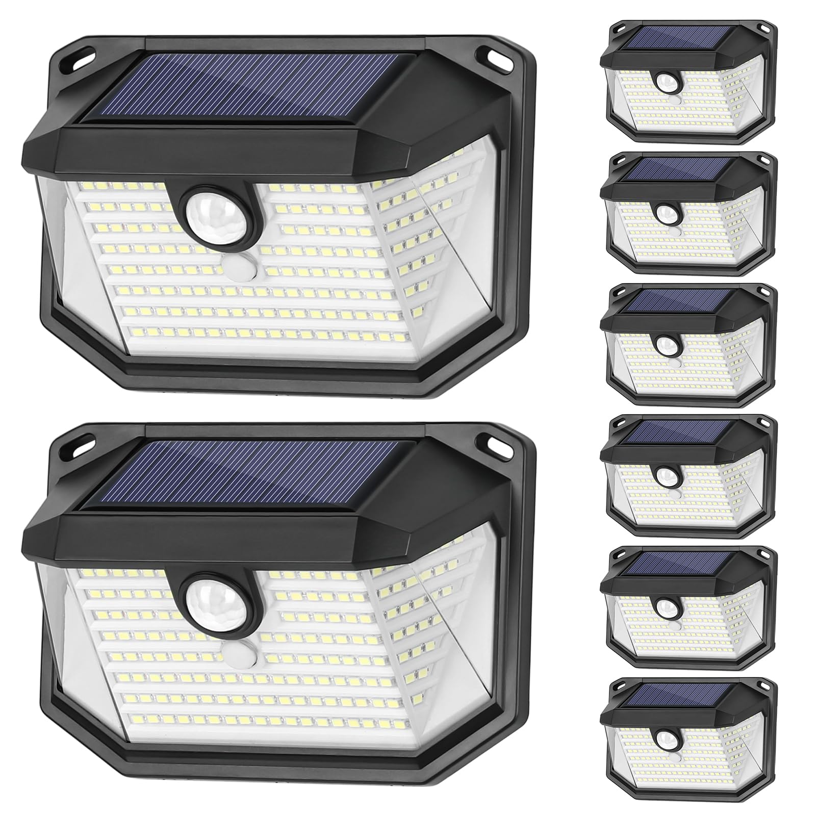 Solar Outdoor Lights, 8-Pack Super Bright 178 LEDs Motion Sensor Wall Light with 270° Wide Angle & 3 Modes, Waterproof Solar Powered Security Light for Patio Garden Garage Front Door — image 1