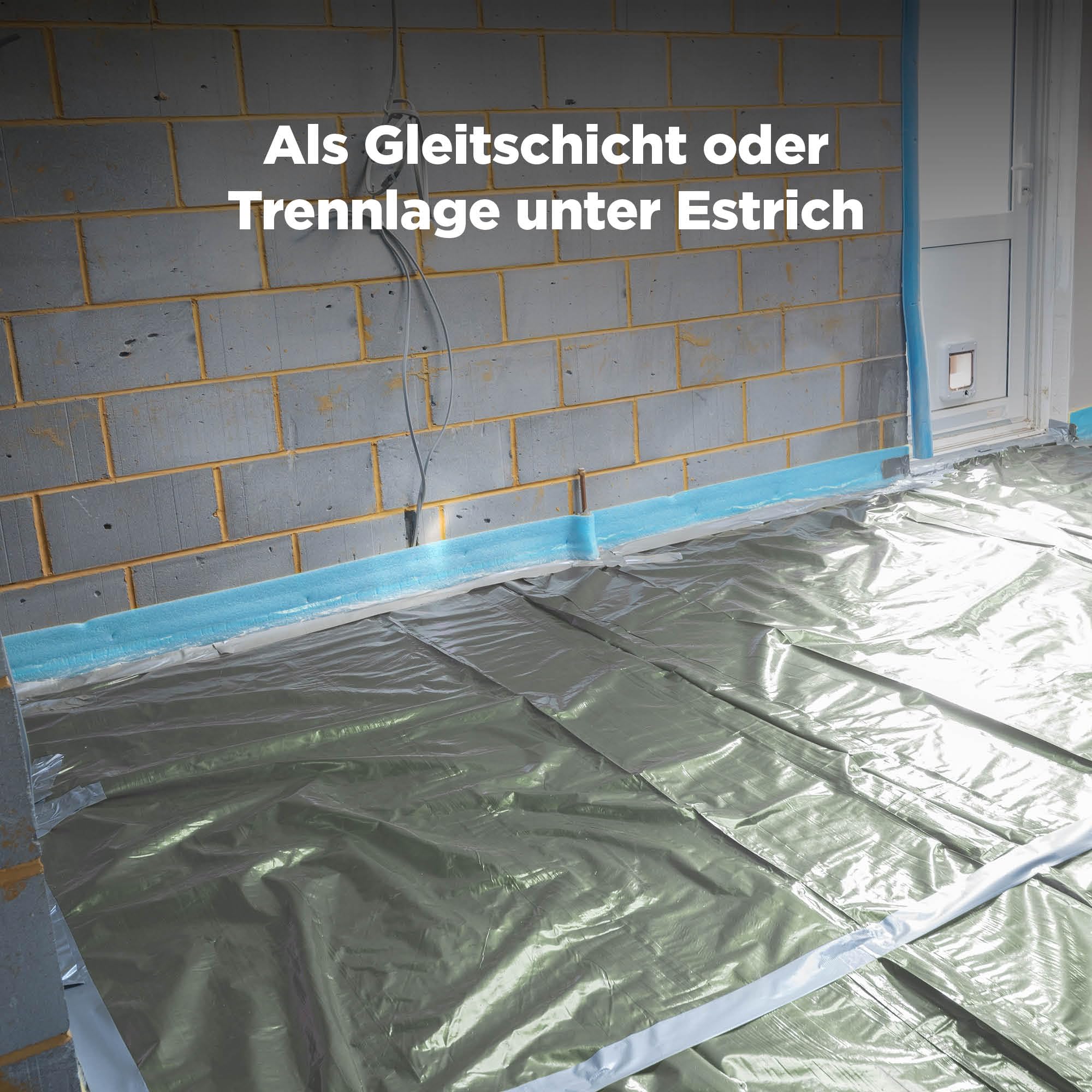 blizz-z Profi-Baufolie Typ 100 (grün) Breite: 4,0 m x Länge: 50 m (200 m²) | reißfeste Schutzfolie Abdeckfolie Estrichfolie Abdeckplane (Stärke: 60 μm) - diffusionsoffen - Made in Germany