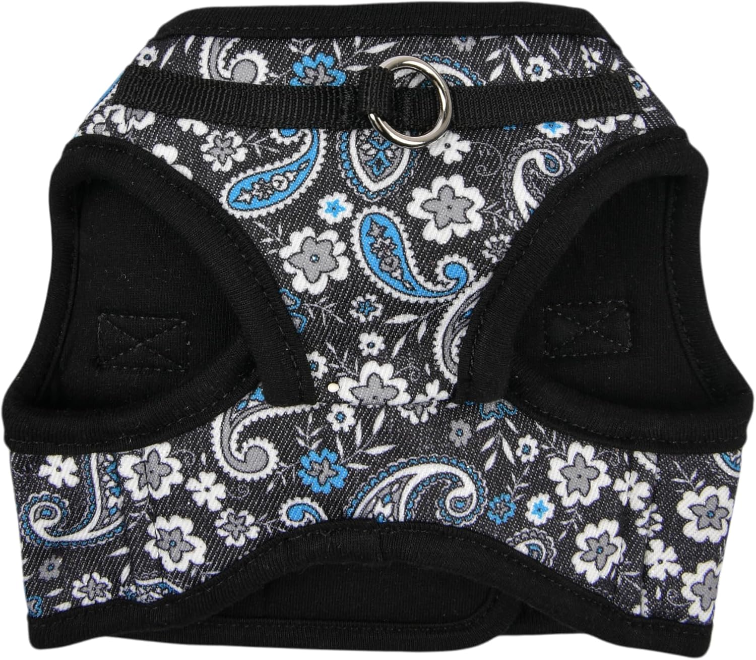 Puppia Cynthia Dog Vest Harness B (Step-in) Fashionable Paisley Pattern Spring Summer Harness for Small and Medium Dogs, Black, X-Large