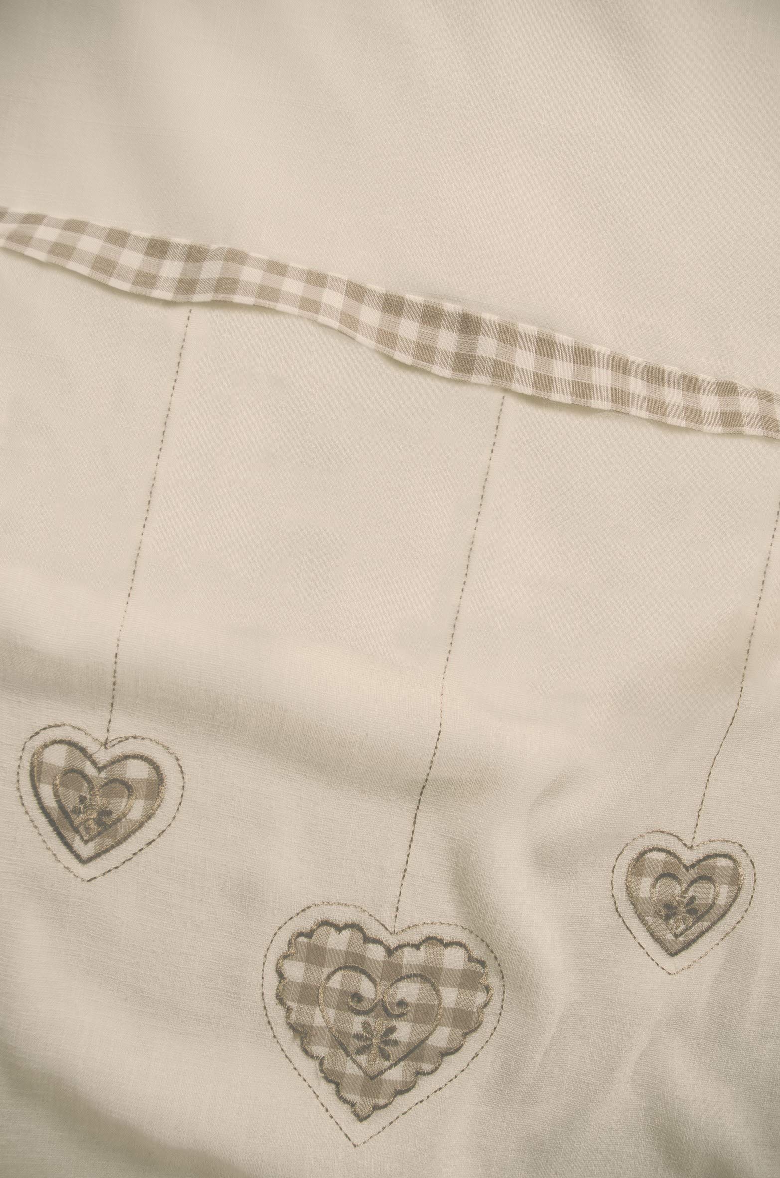 Tende Coppia Home Collection Cherie - 2 Pezzi 60x150 Cm | Poliestere Beige | Tasca Per Asta - Foto 2