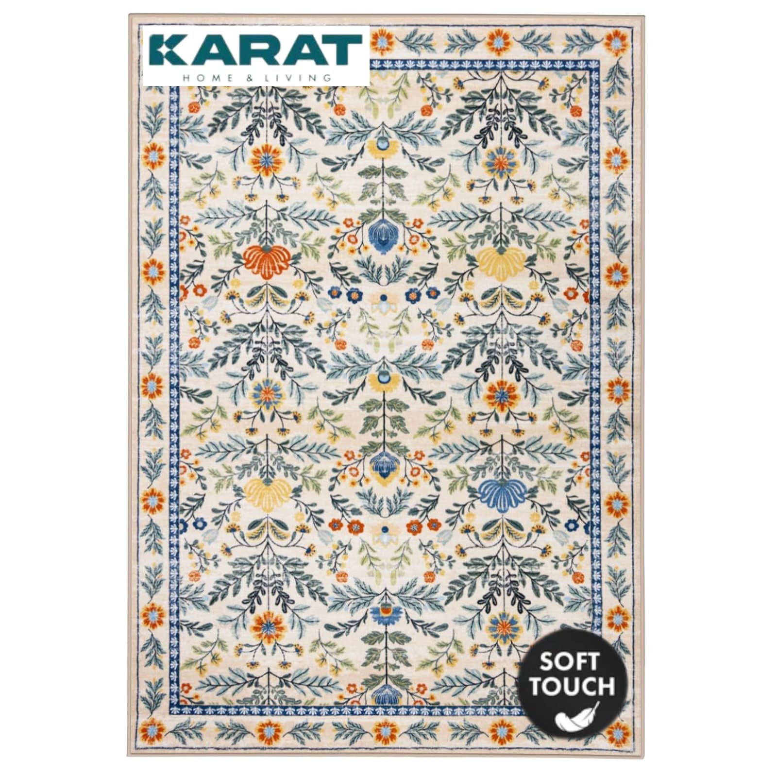 Tapis antidérapant lavable KARAT grand tapis oriental de salon
