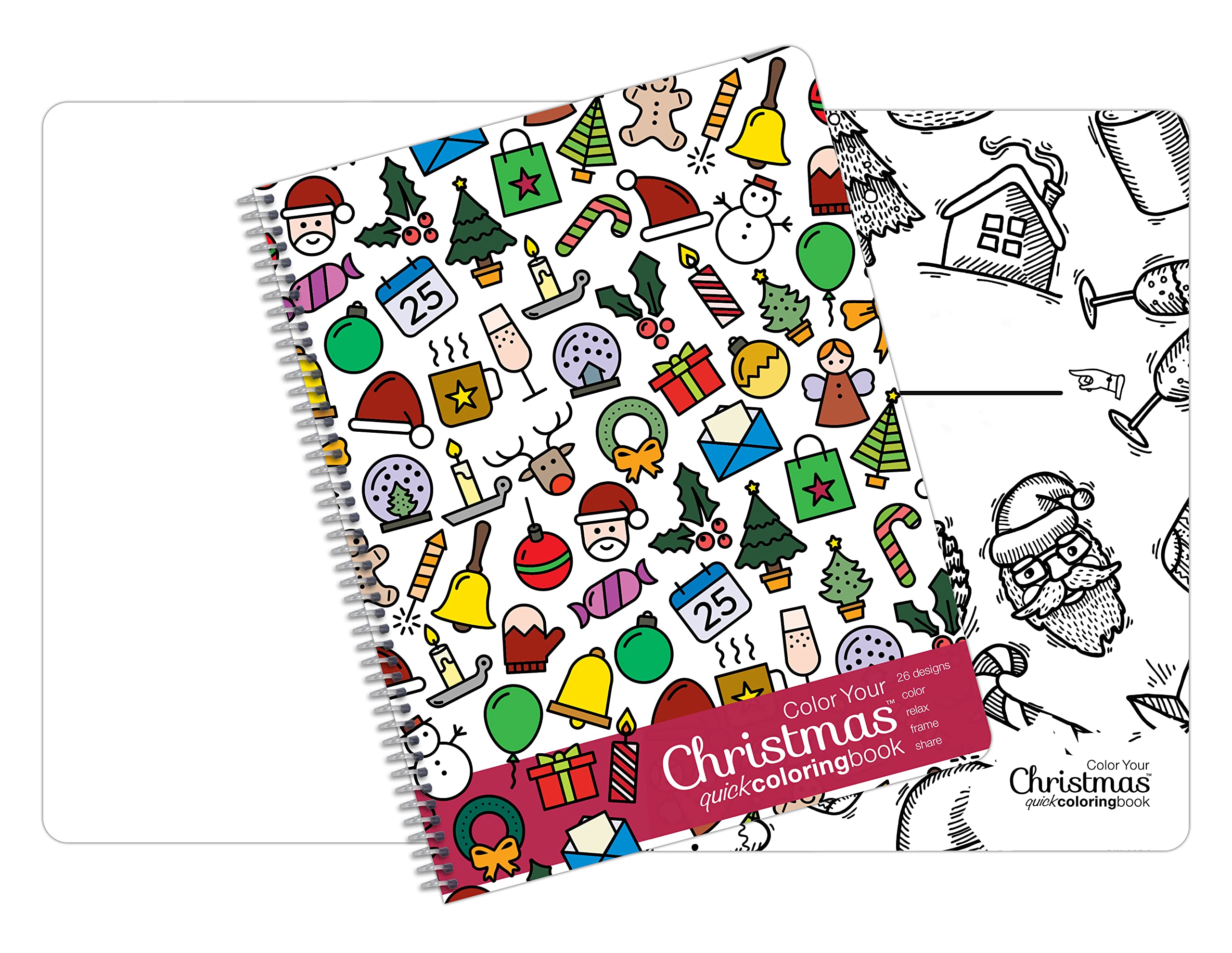 Adult Christmas Coloring Book (Side Bound)
