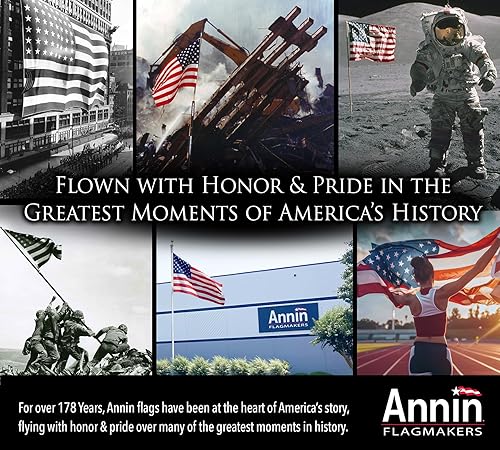 Miniatura 5 de Annin Flagmakers (19417) Poly/Cotton American Flag, Made in USA, 3 x 5 Feet, All-Weather