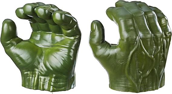 Marvel Avengers Hulk Gamma Grip Fists Roleplay Toy, Includes 2 Hulk Gamma Grip Fists, Toys for Kids Ages 4 and Up