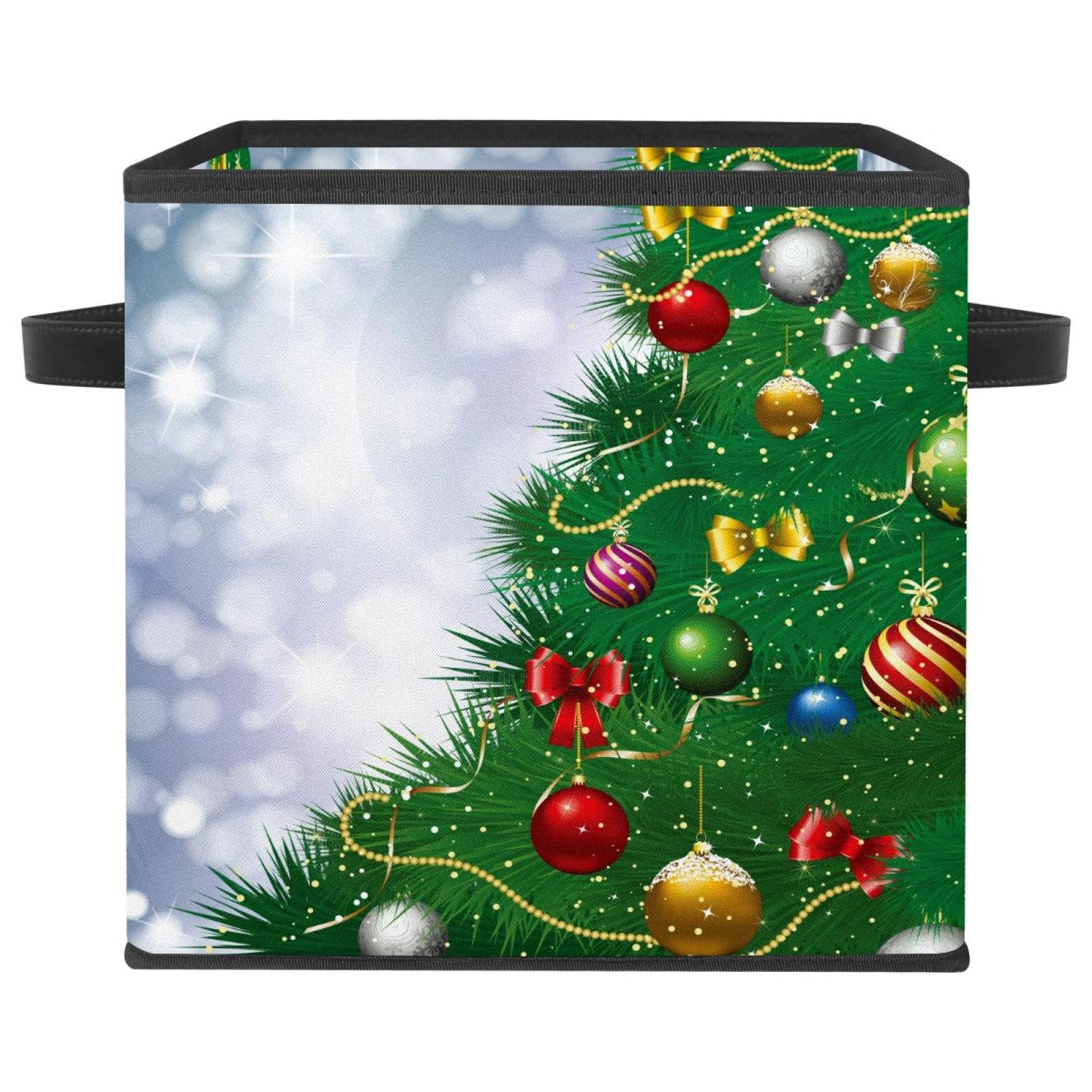 Boîte de rangement pliable en tissu cube pour jouets et vêtements