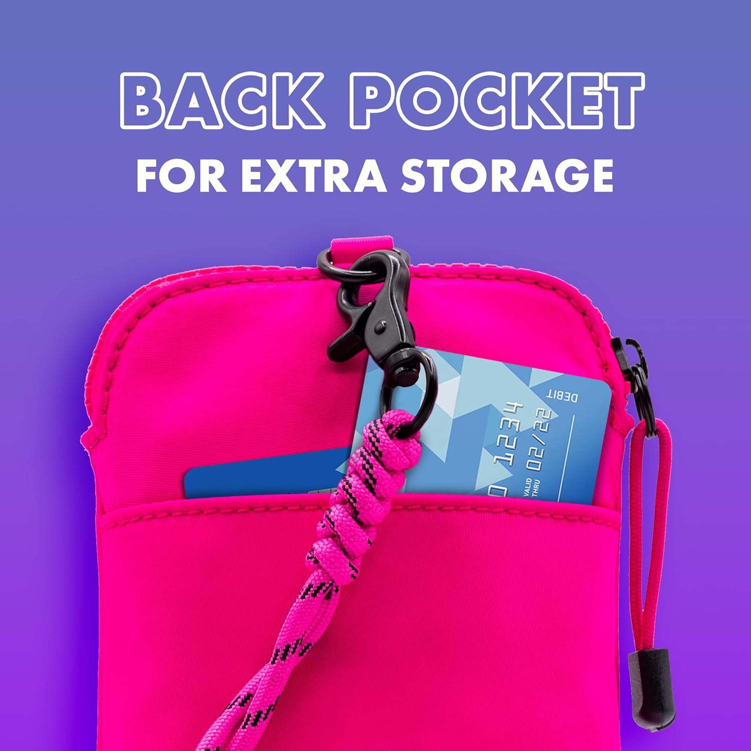 MOXYO Urban Nylon Crossbody Phone Bag, Small Lightweight and Durable Travel Bag With Removable, Adjustable Paracord Straps