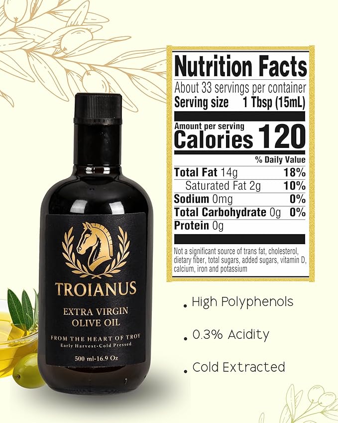 Aceite de Oliva Extra Virgen TROIANUS 500 ml miniatura 2