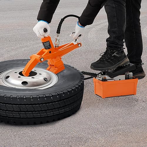 Miniatura 8 de VEVOR Rompedor hidráulico de cuentas, 10000 PSI para neumáticos con bomba de pie de metal, herramienta de acero resistente para tractores, camiones,