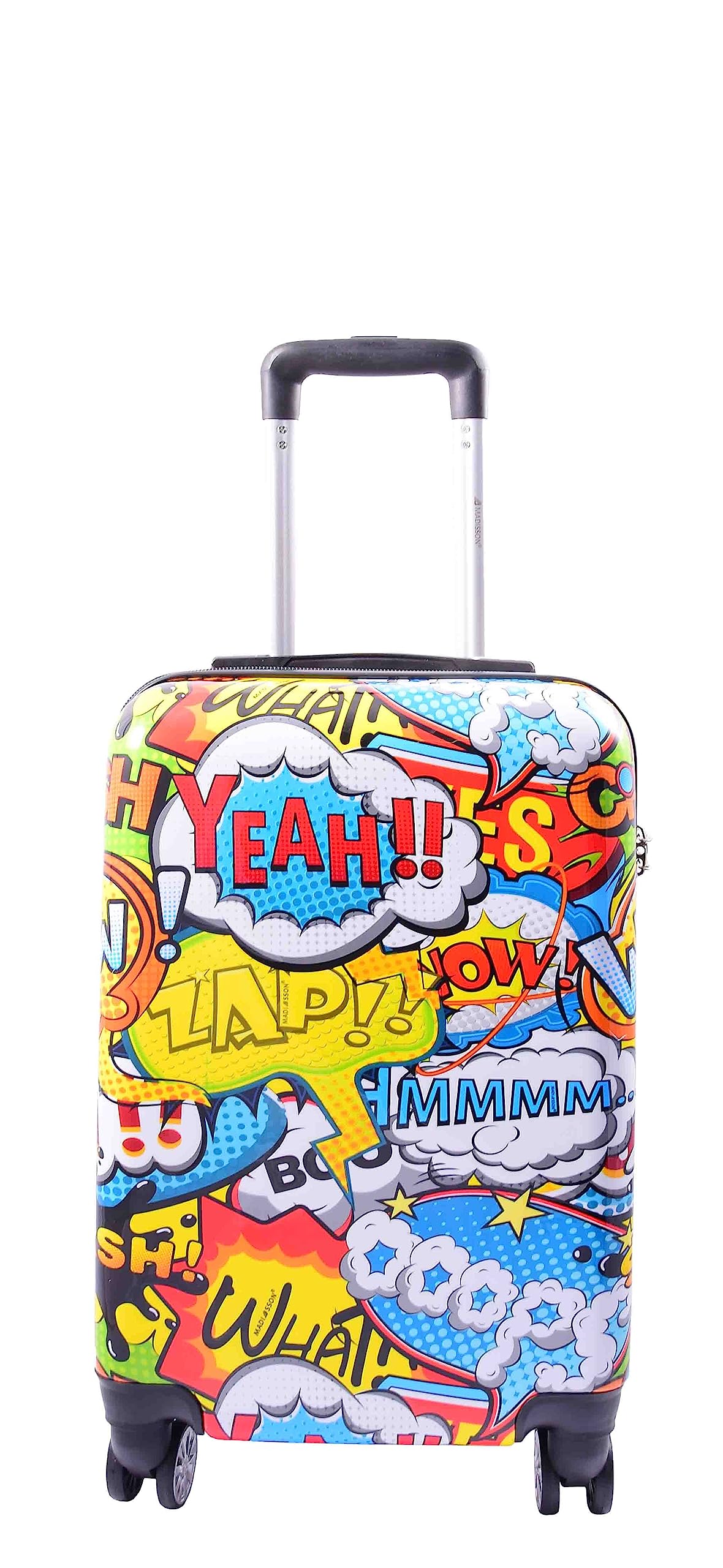 Unikalny drukowany futerał na 4 koła twarda obudowa walizka komiksowy nadruk, Nadruk komiksowy, Cabin: H: 56 x L: 35 x W: 21 cm, Walizka z twardą skorupą z kołami obrotowymi