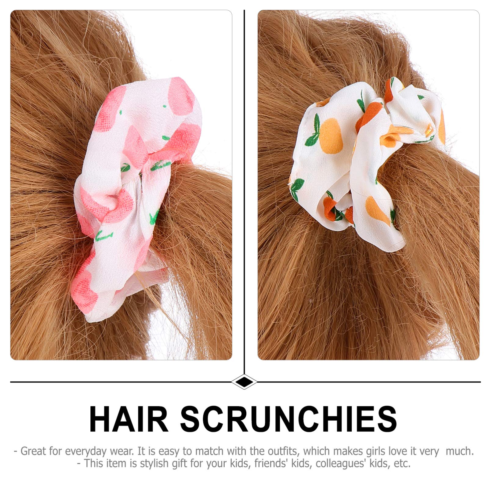 LALAFINA 60pezzi Elastici Per Forma Di Intestino Con Stampa Di Frutta Accessori Per Coda Di Cavallo Colorati Per Ragazze Facili Da Abbinare Agli Outfit
