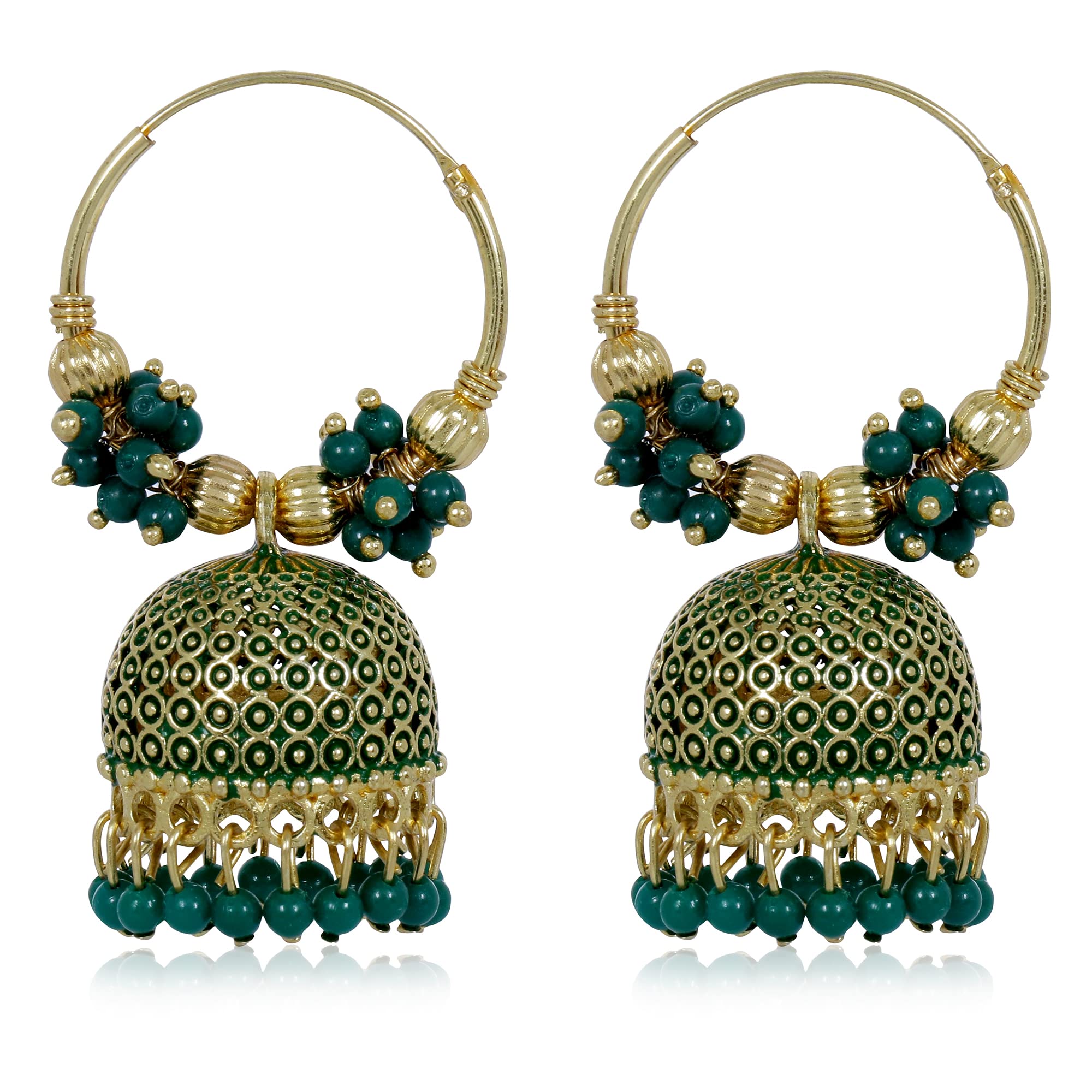 iij (indian imitation jewellery) Traditional Minakari Jhumki Earring Set for Girls & Women |6709-R Stylish Designer Earring Aloy Green color|Made In India. (B09RQ54HHB) Amazon Price History, Amazon Price Tracker