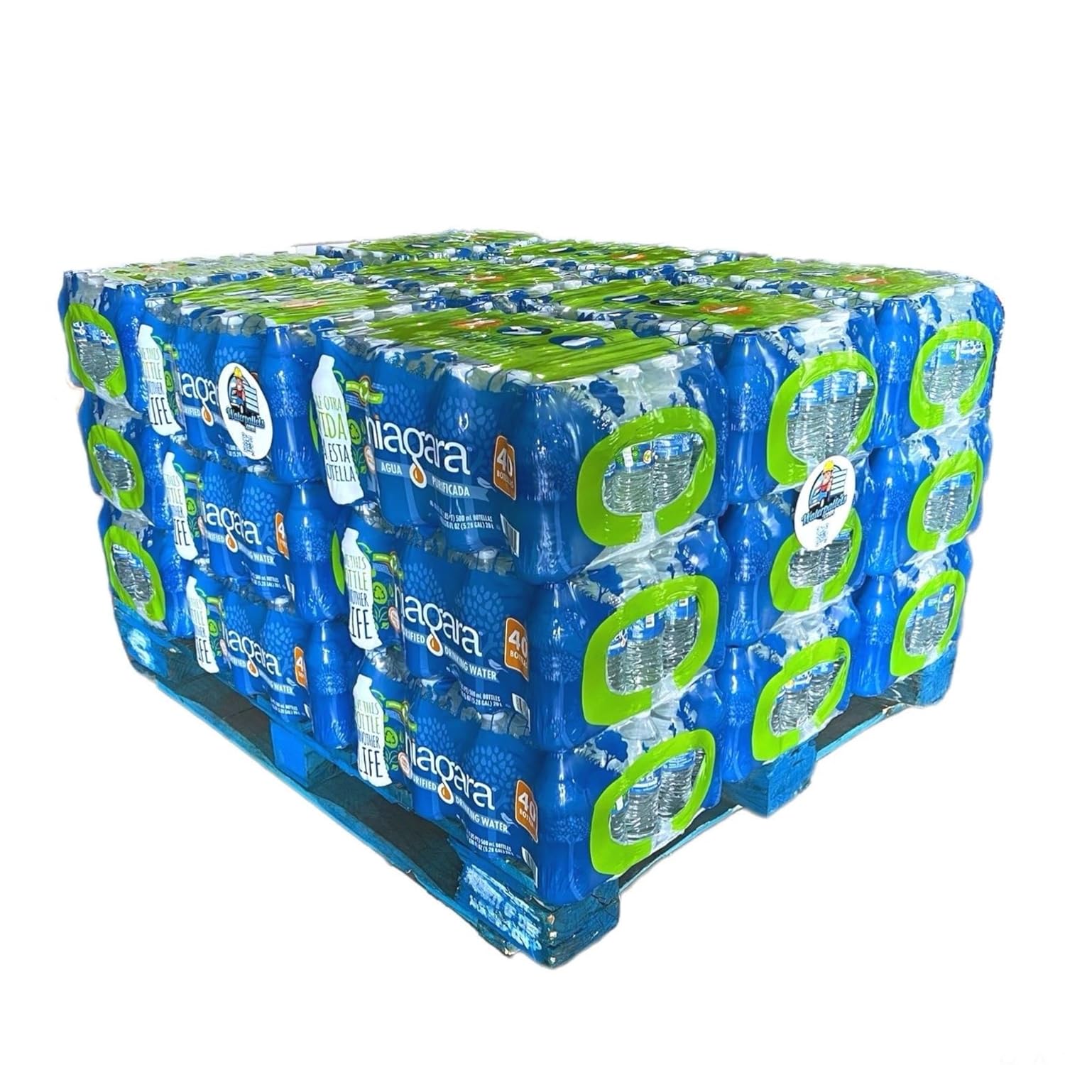 Niagara Purified Drinking Water Pallet 16.9 oz 40pk 24 cases Half Pallet