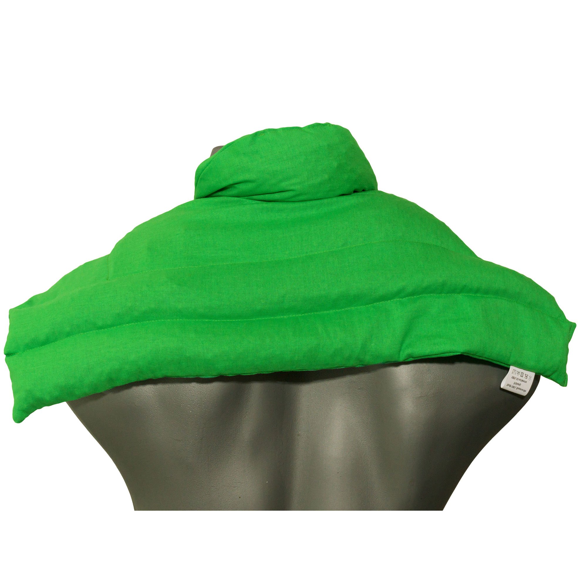 Cuscino termico cervicale XL con farro bio, per collo, spalle e schiena. (verde chiaro, Farro bio) Cuscino termico utilizabile caldo e freddo, riscaldabile nel mircoonde e forno