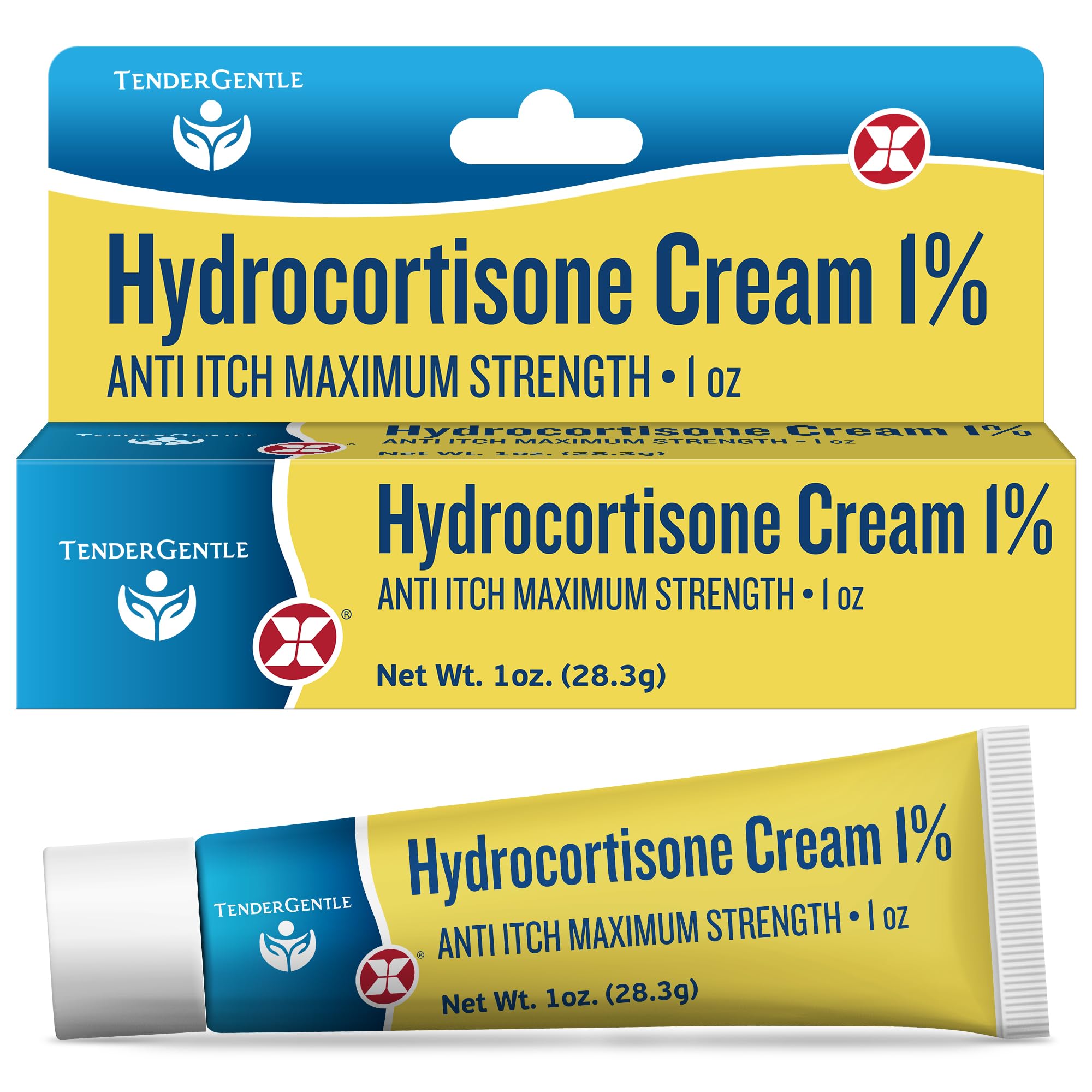 tendergentle 1% hydrocortisone cream maximum strength - 1 oz of anti itch cream for itching and rashes - for eczema, poison plants, insect bites, and more
