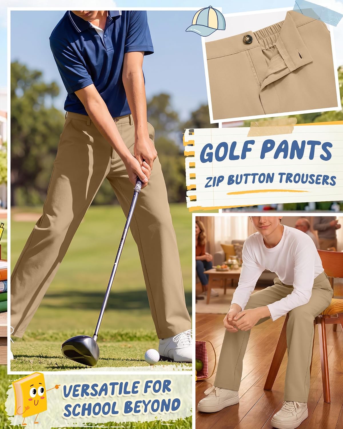 Boys School Uniform Pants Dress Pants
