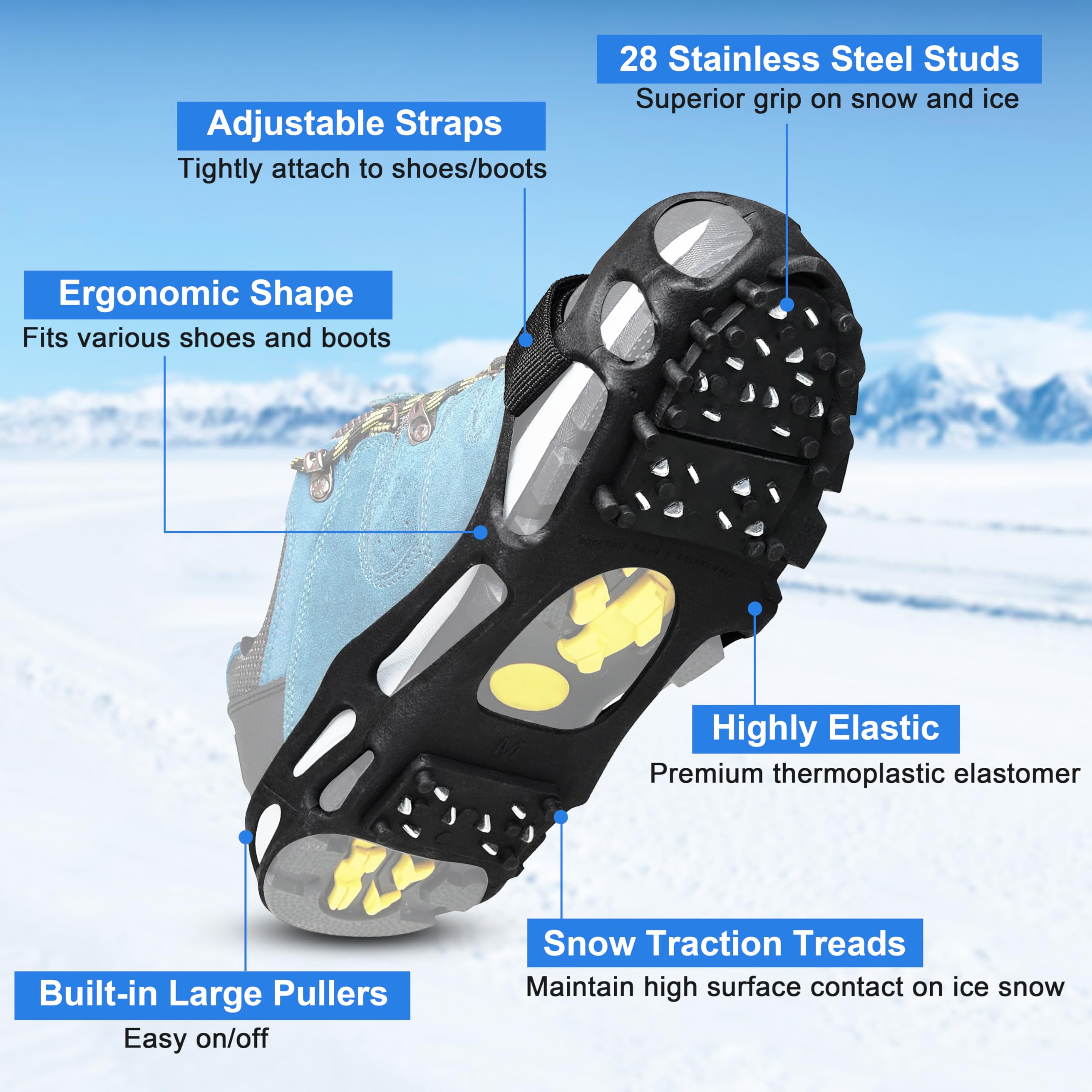Ice Cleats For Shoes Ice Cleats For Boots OROOTL Ice Cleats 28