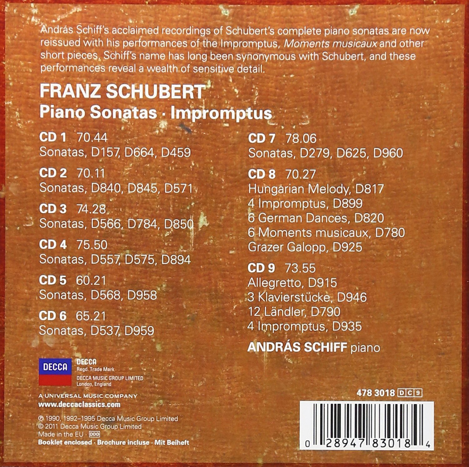 Schubert: Piano Sonatas; Impromptus