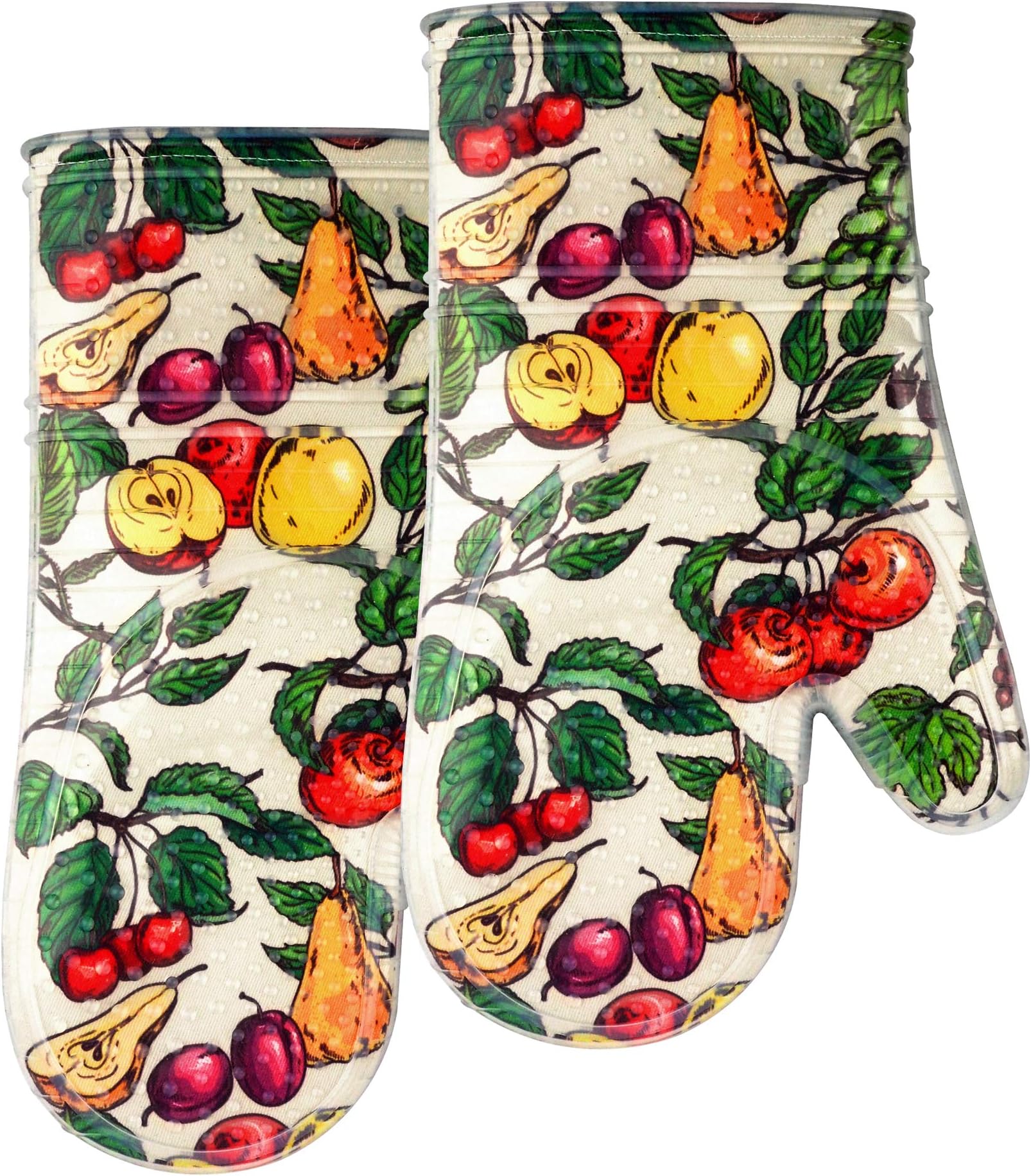 Pot Holders Set of 3 Non Slip Silicone Kitchen Lines Heat Resistant 500℉ Kitchen Gloves BBQ Cooking Baking Cooking Barbecue Microwave Machine Washable…