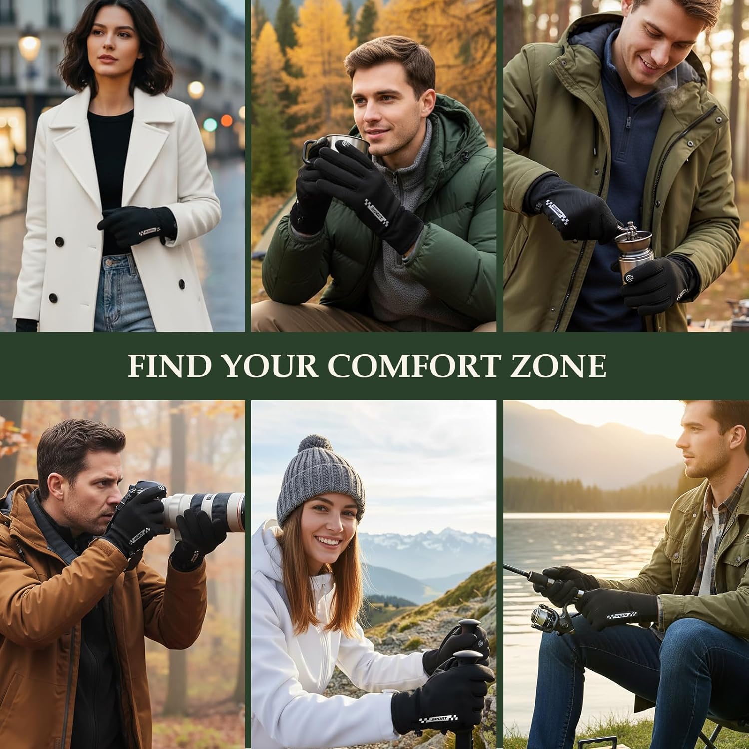 Long Keeper Winter Gloves for Women Touch Screen Ski Liner Gloves Warm Sports Glove for Cold Weather Cycling Running Driving - Image 7