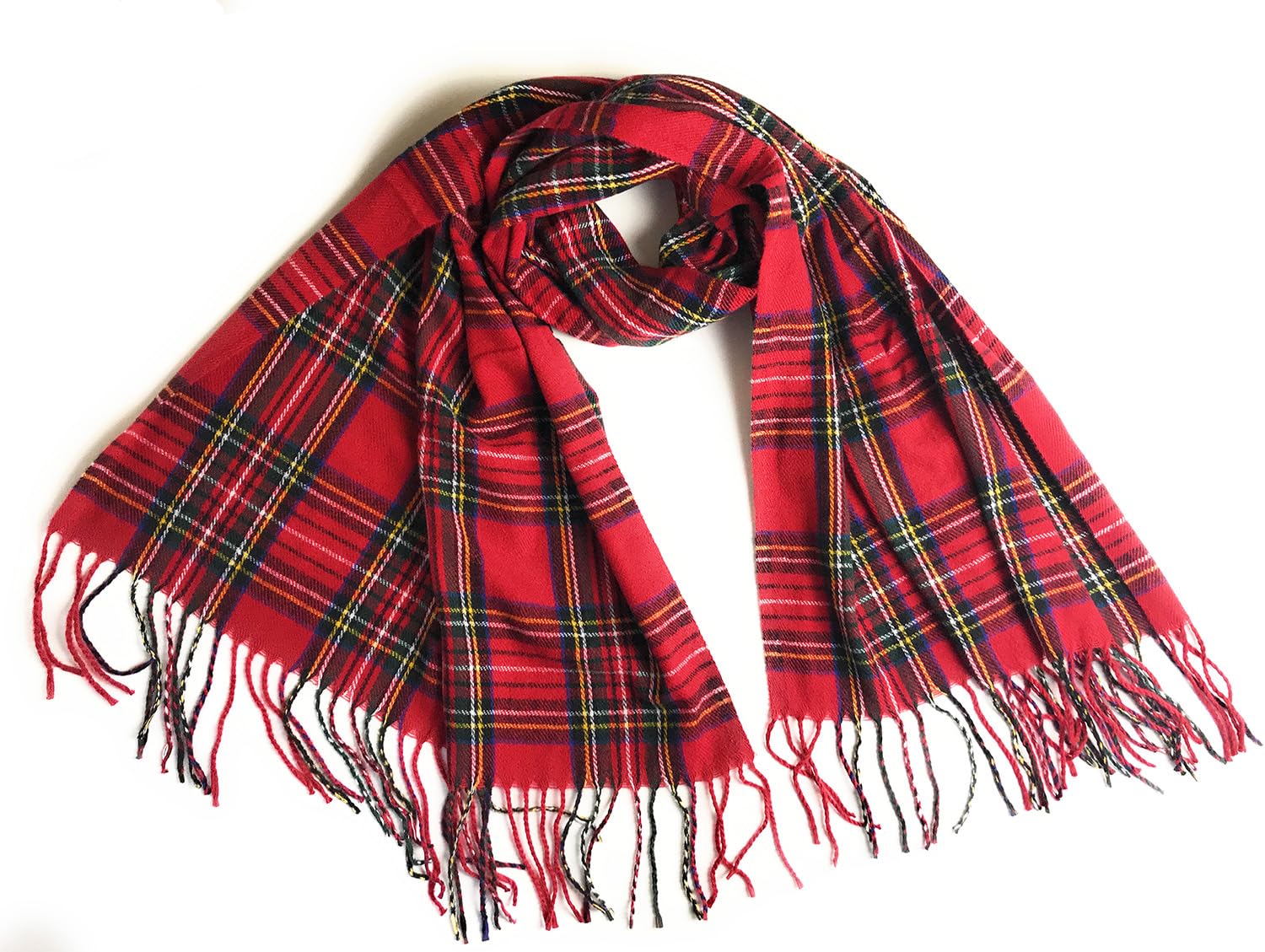 Nice super soft Extra large size Scottish Tartan Plaid shawl scarf (Red Stuart)