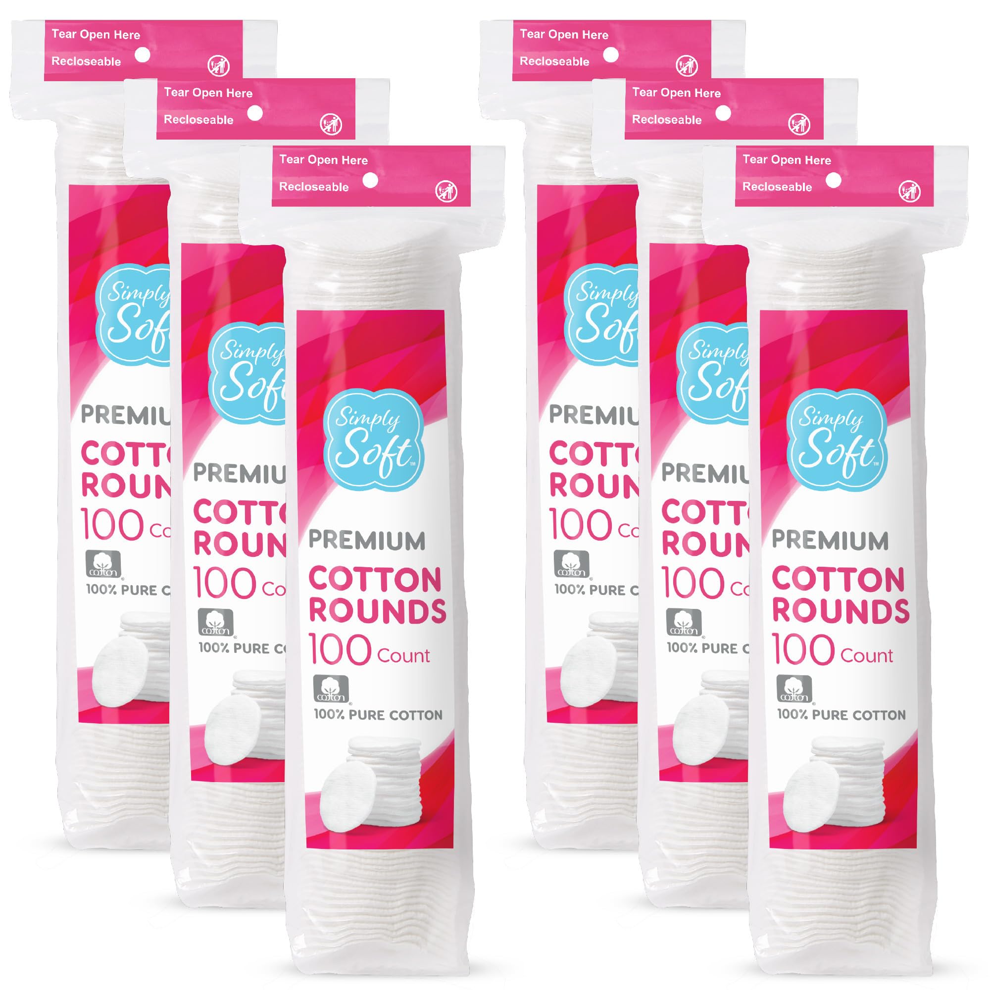 Simply Soft Premium Cotton Rounds - cotton balls and swabs | Mubboo