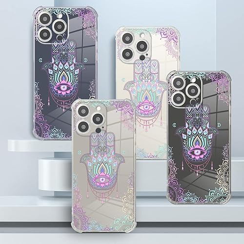 Vista 82 de Roemary Buffertech - Funda protectora para iPhone 13 Pro Max con diseño Golden Retriever, diseño de arcoíris con protector de pantalla