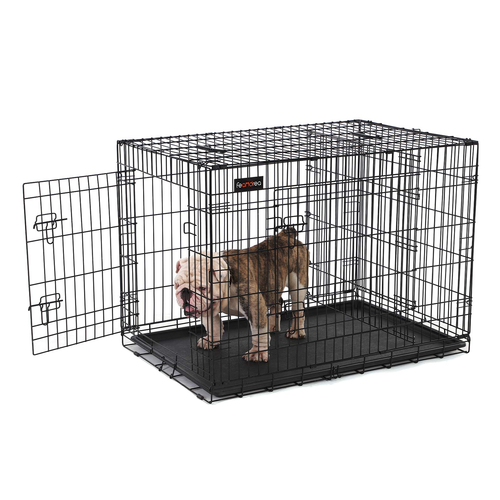 Amazon.co.jp: FEANDREA ペットケージ 犬 ケージ 仕切りドア付き 室内