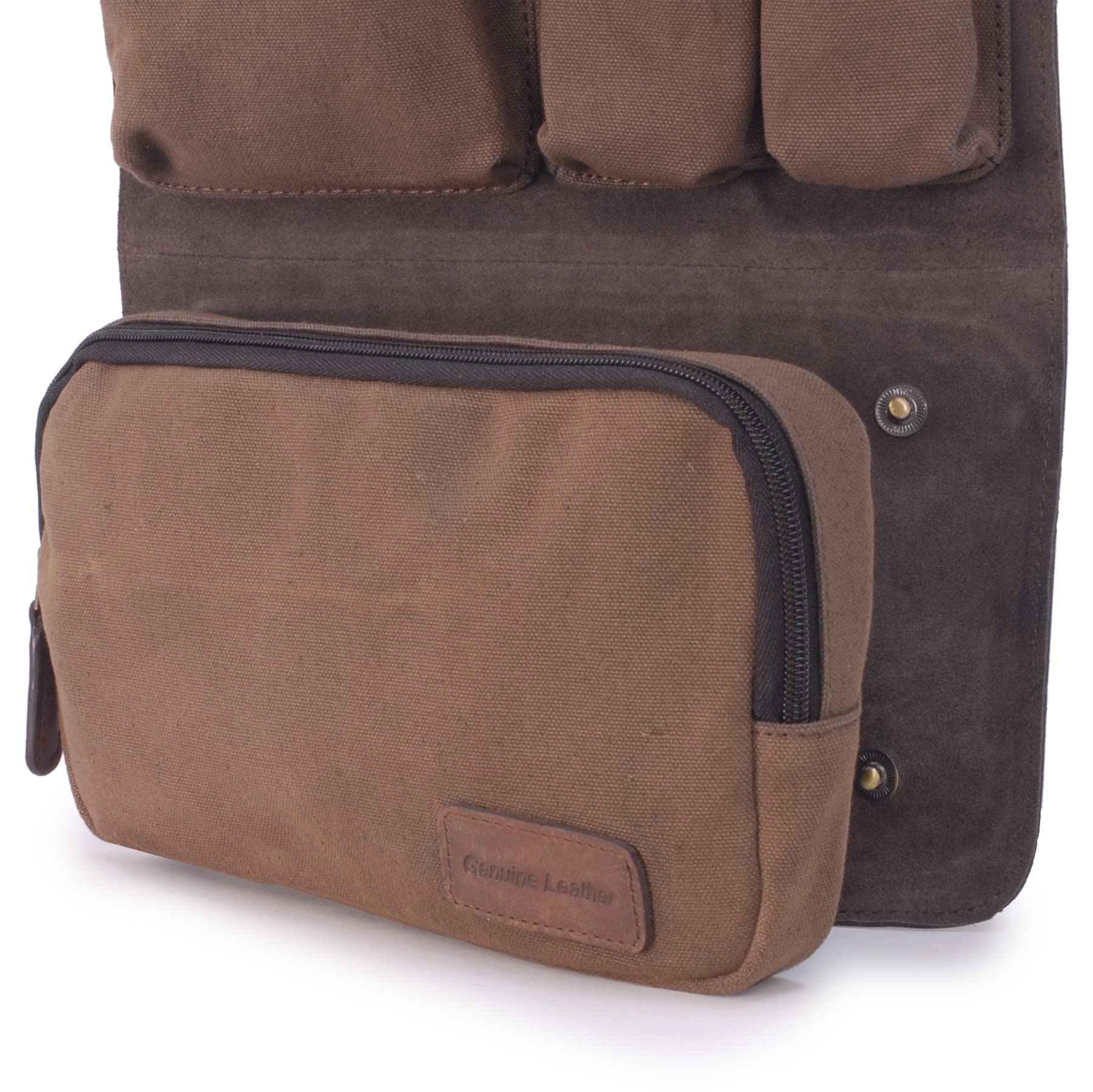 Ashwood - Neceser de Viaje de Piel - Bolso de Aseo Mediano Colgante - Bolso de Baño para Hombre - Neceser con Gancho - 7010 - Marrón Barro