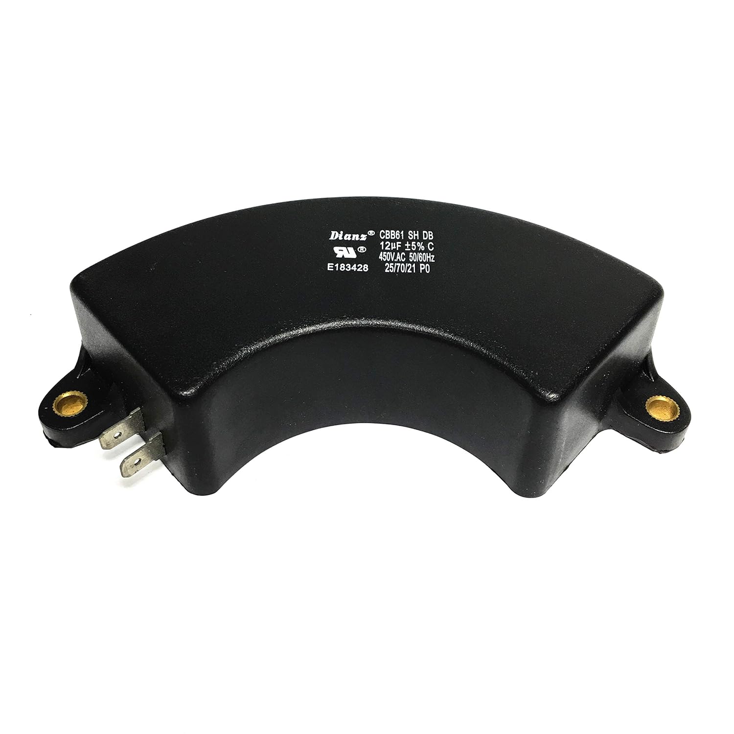 Generator Capacitor 450VAC 12uF 50/60Hz 5-7KW CBB61 SH DB 25/70/21 UL Half Moon